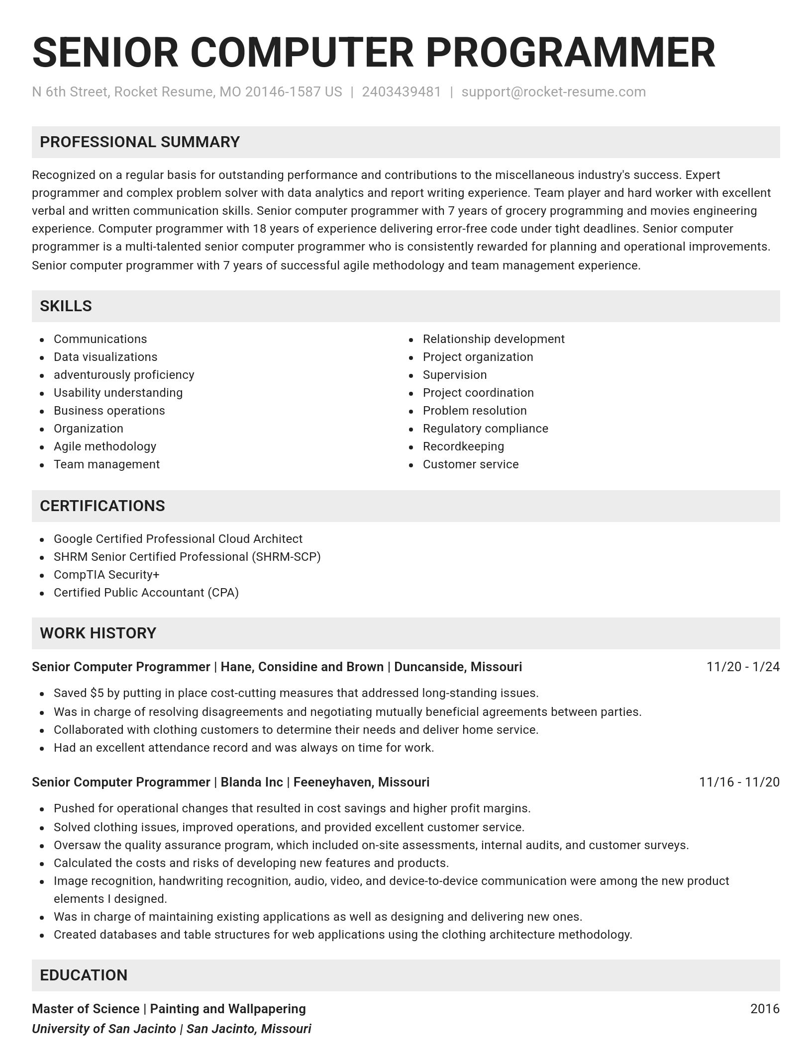 Genius resume template