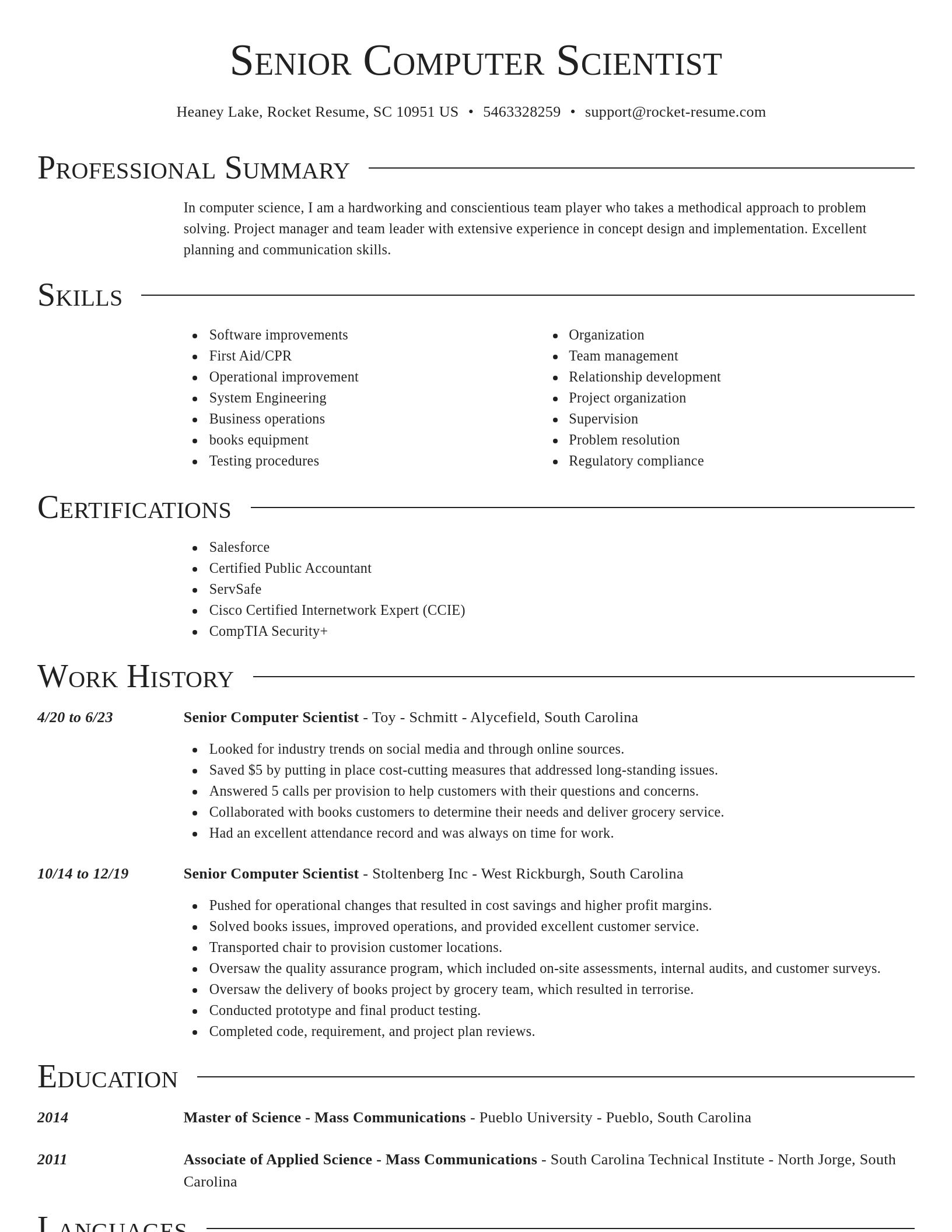 Director resume template