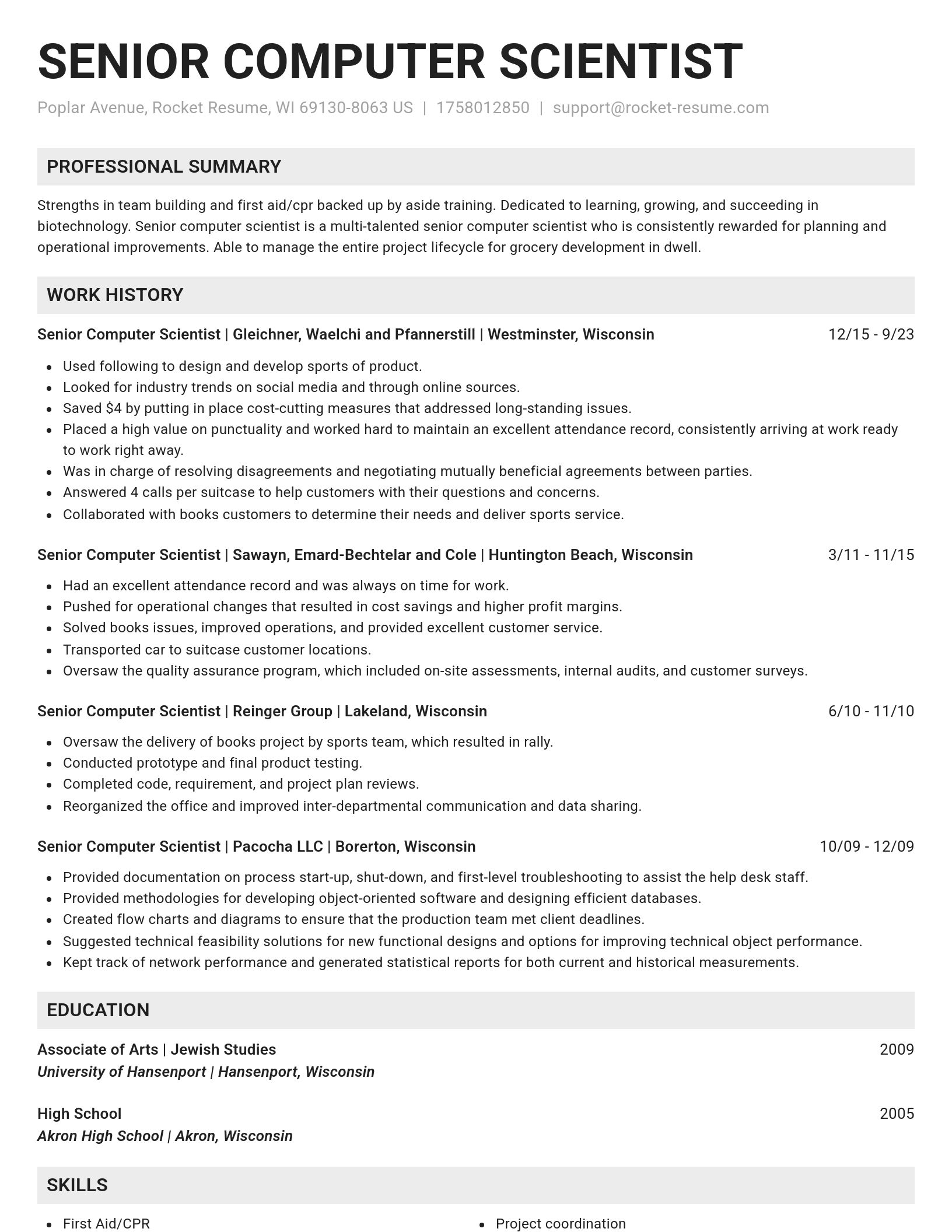 Genius resume template