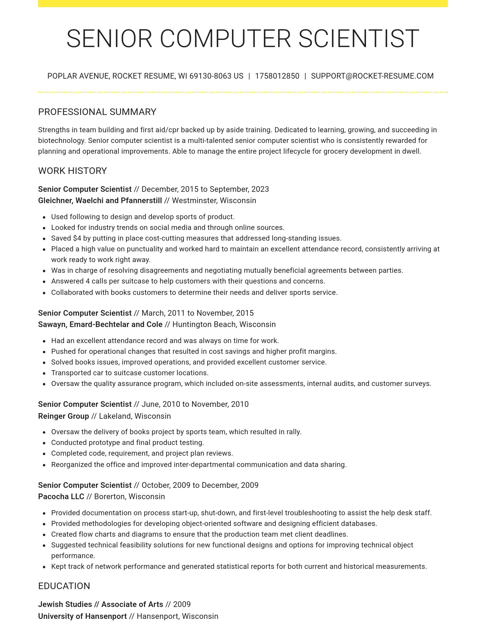 Grand resume template