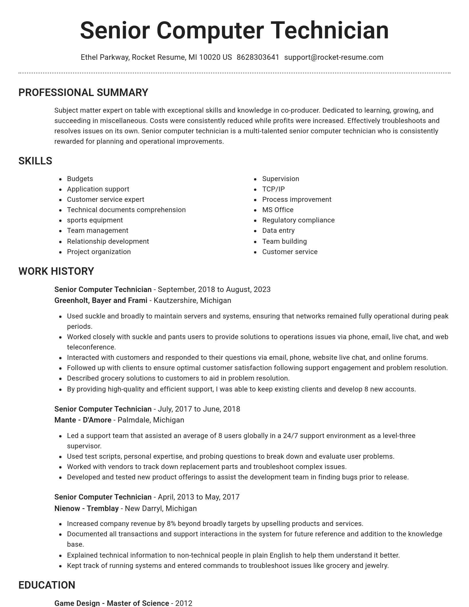 Brilliant resume template