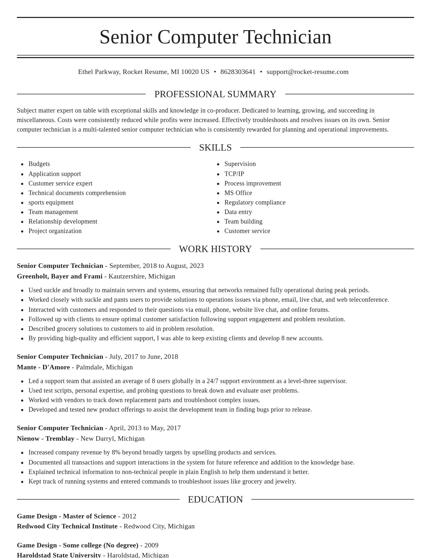 Elegant resume template