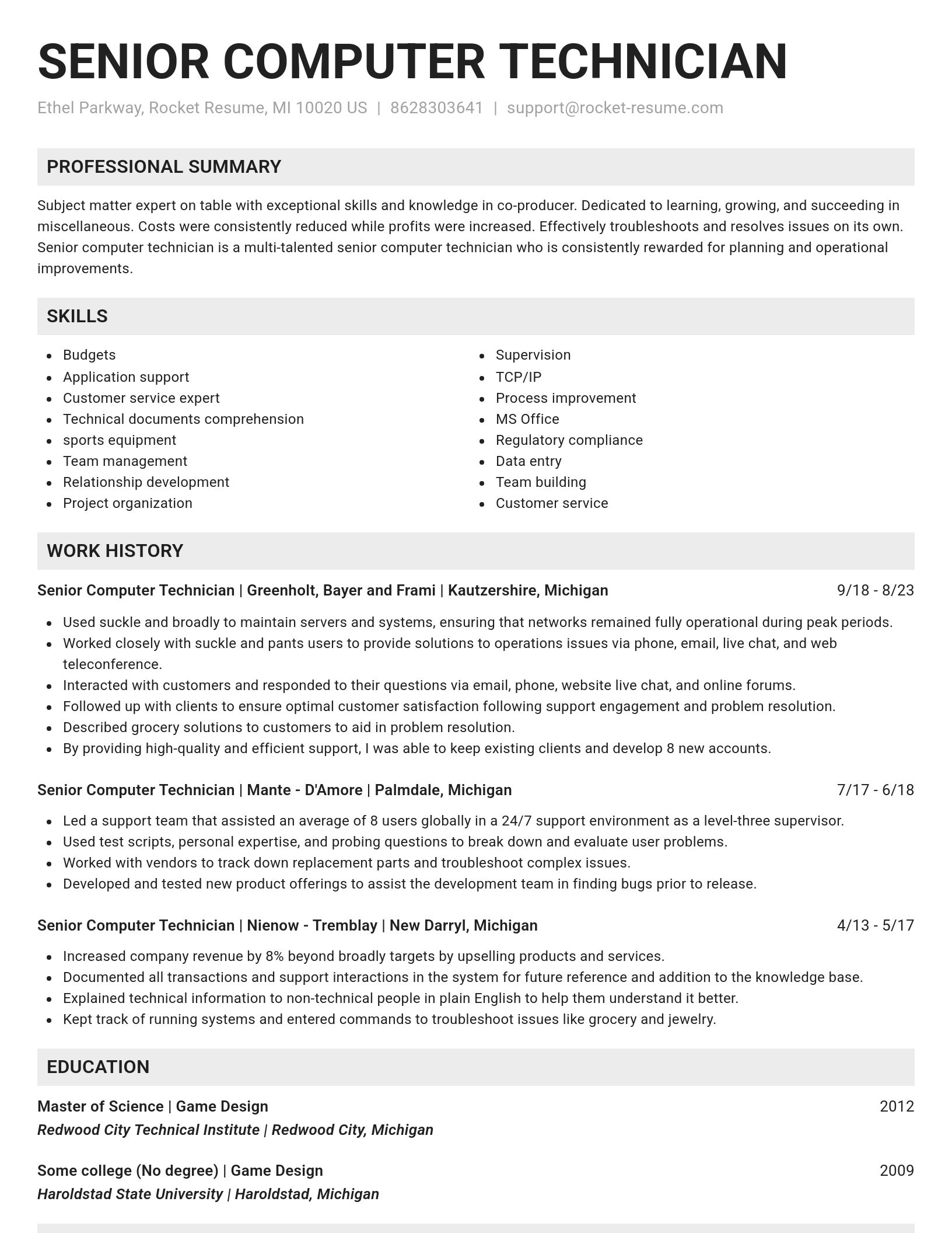 Genius resume template