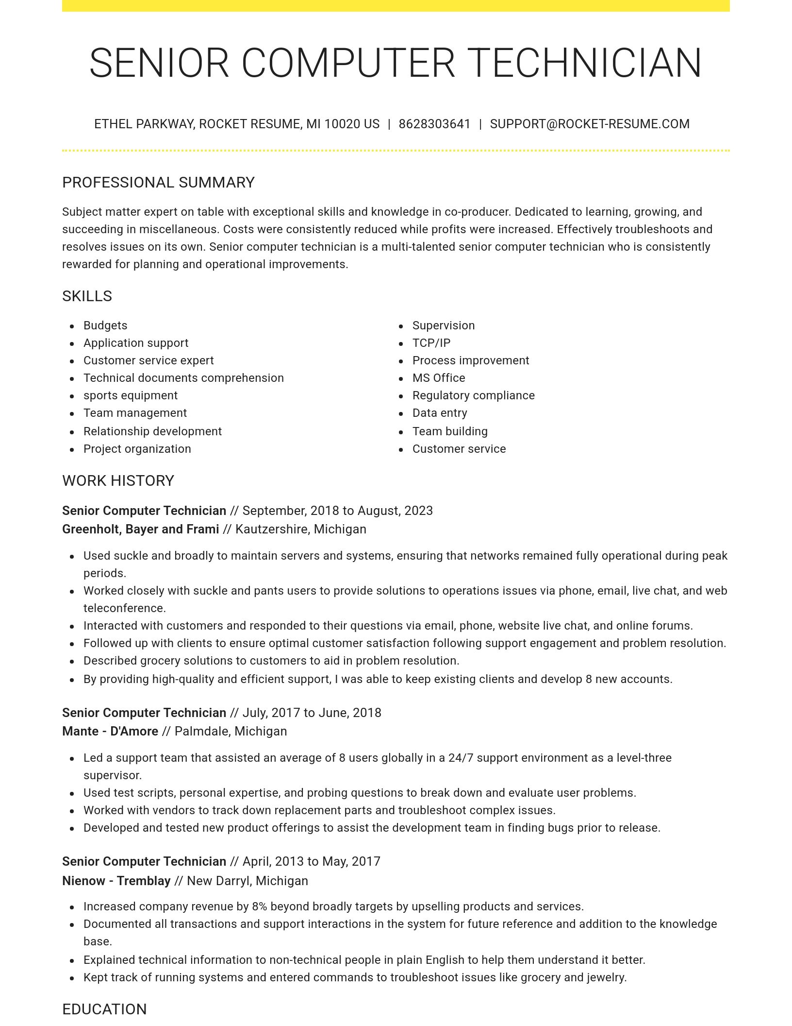 Grand resume template
