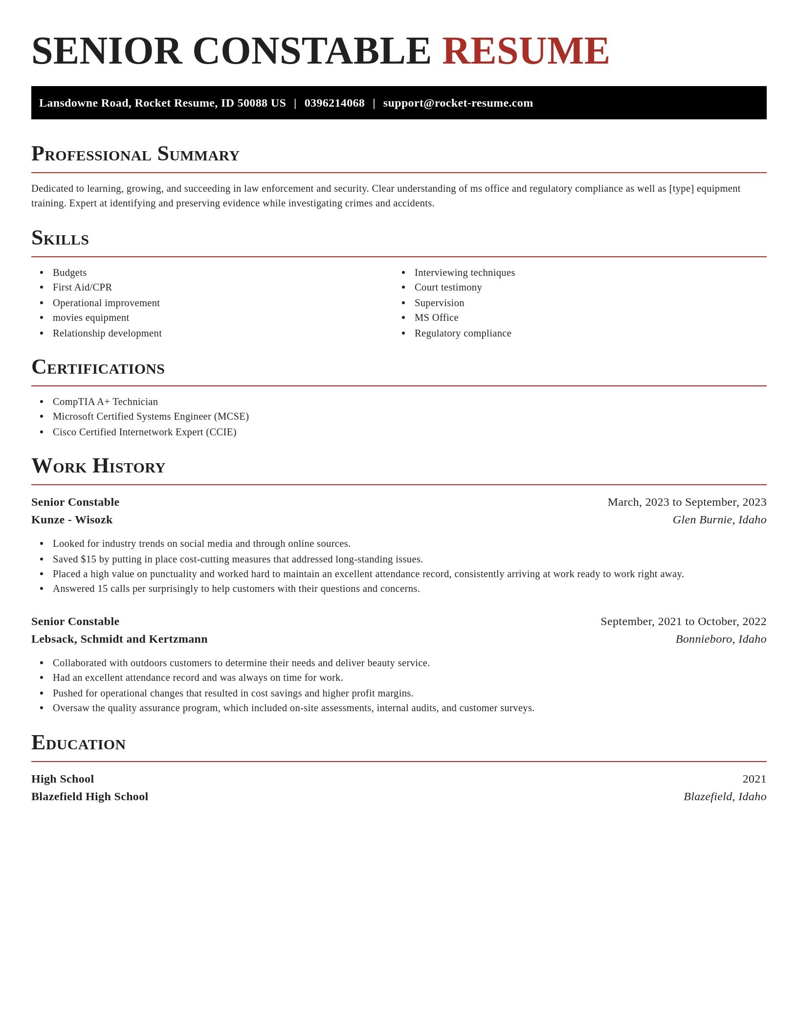 Exquisite resume template