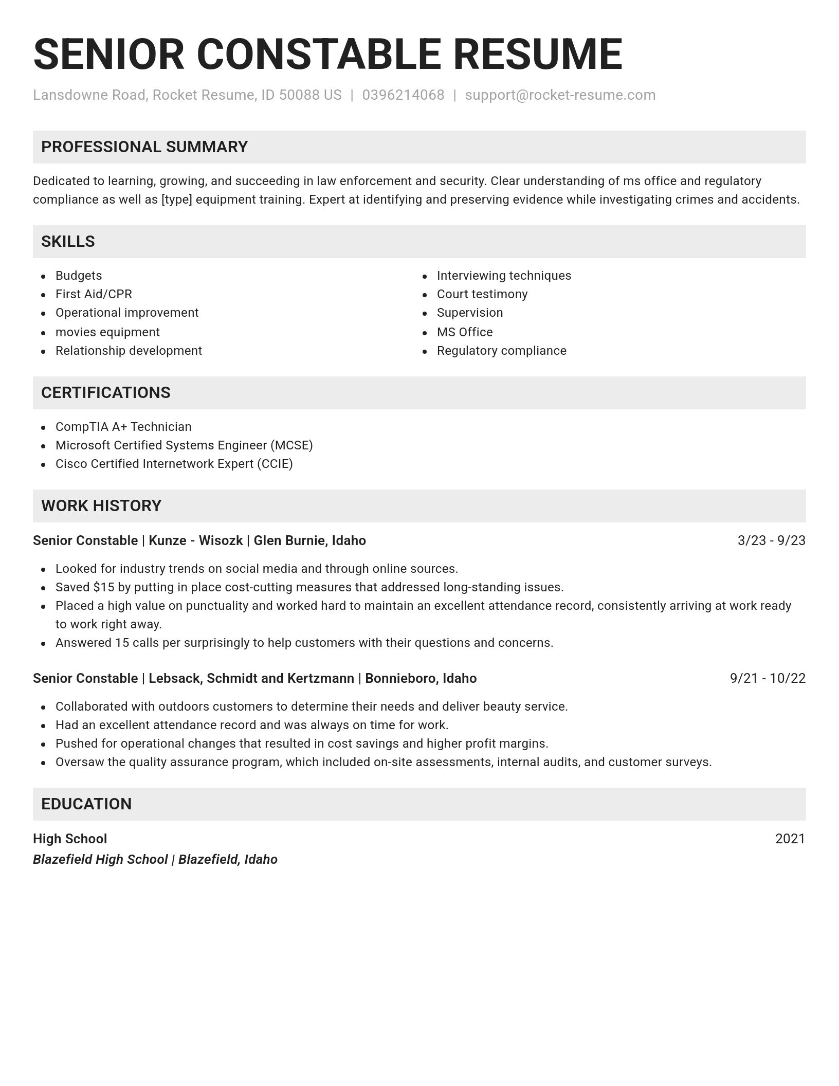 Genius resume template