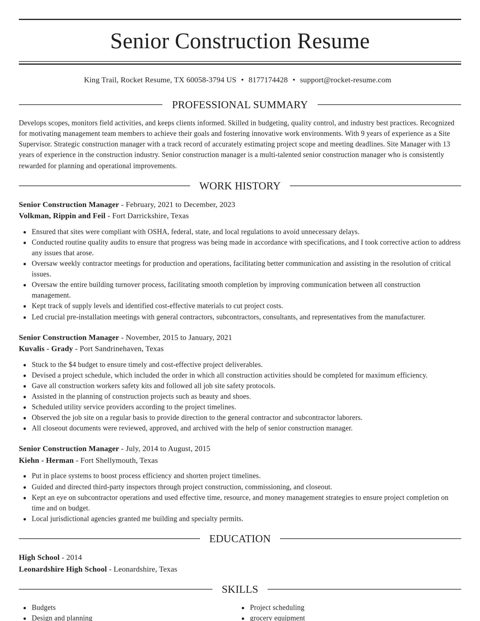 Elegant resume template