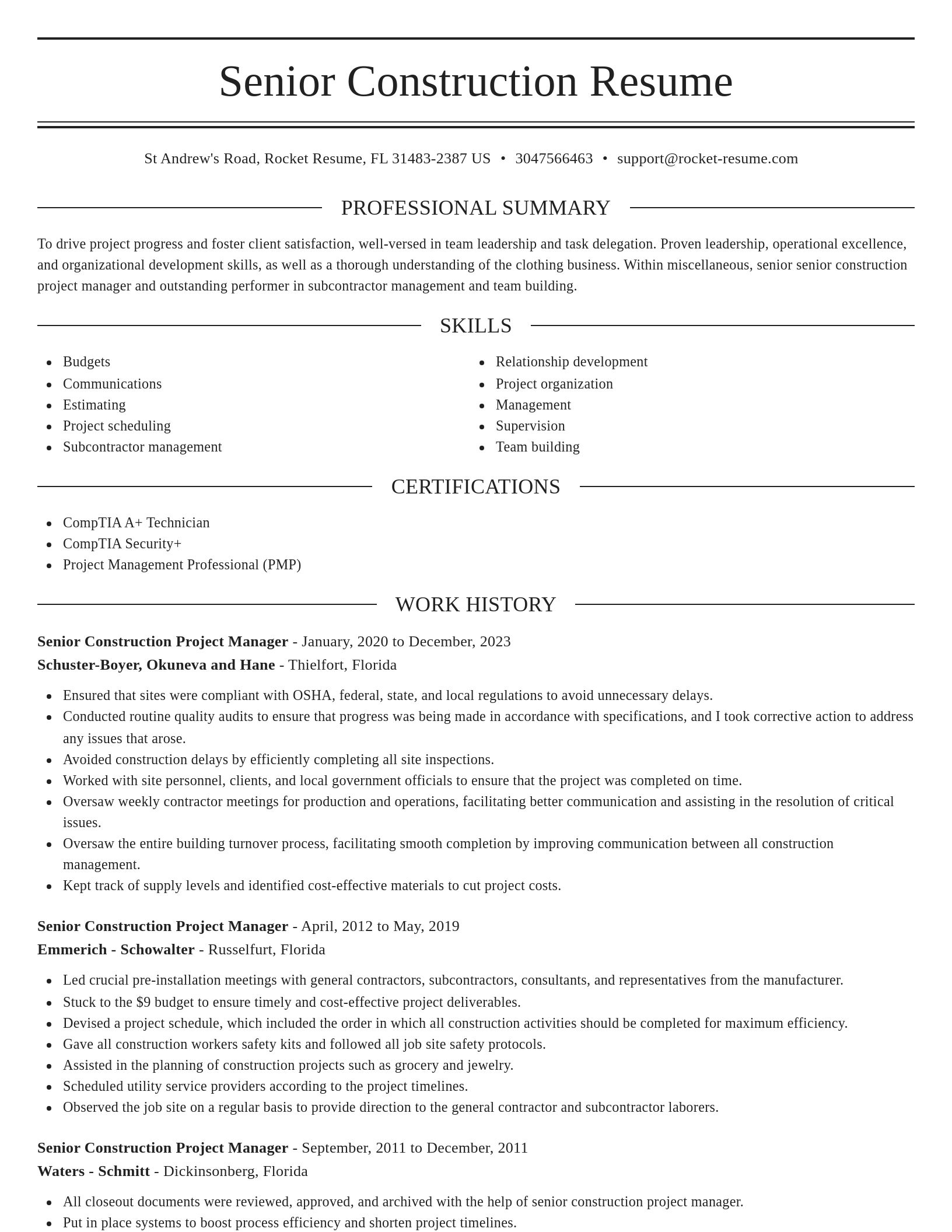Elegant resume template