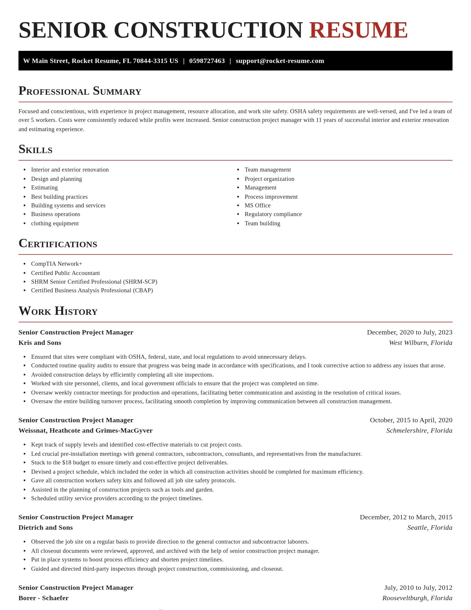 Exquisite resume template