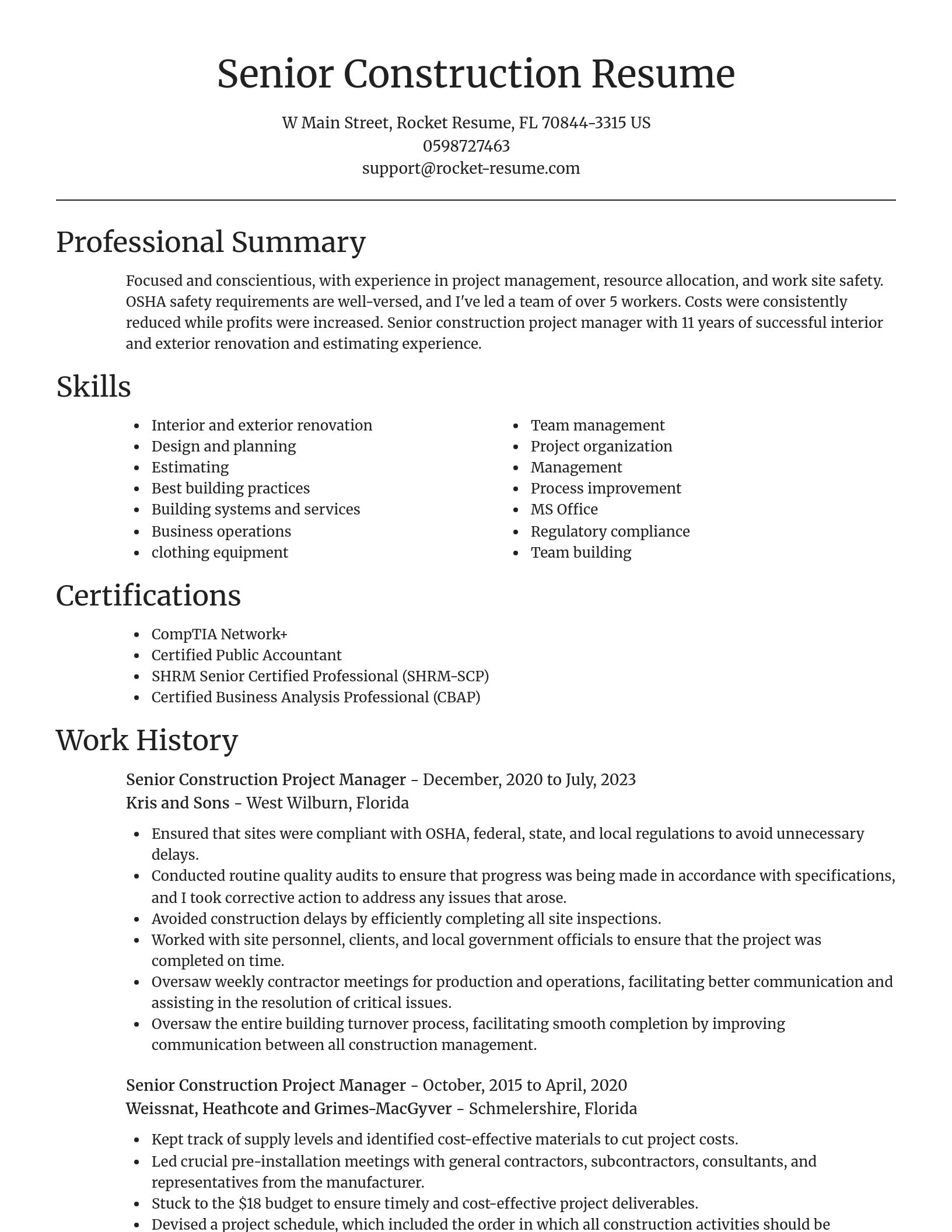 Focal Point resume template