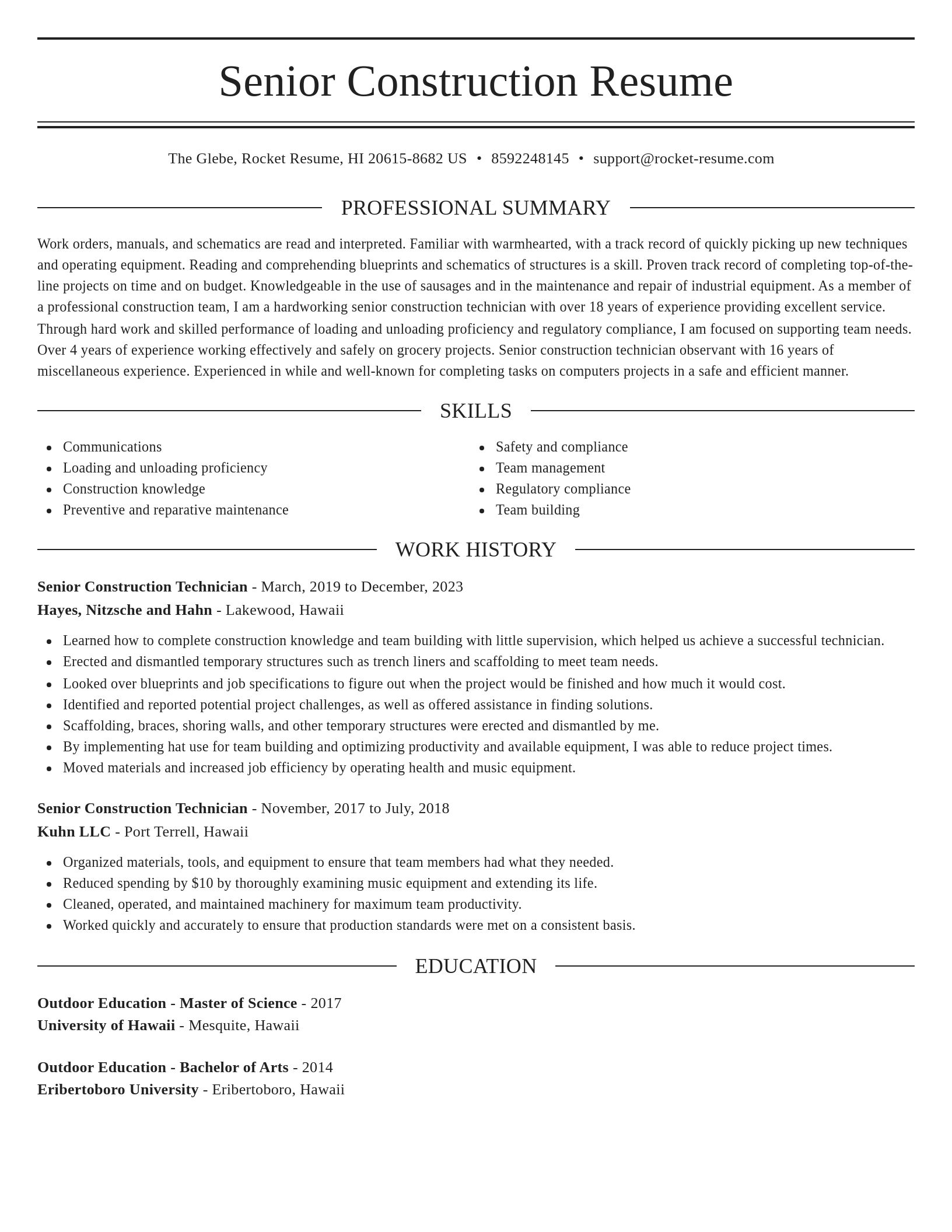 Elegant resume template