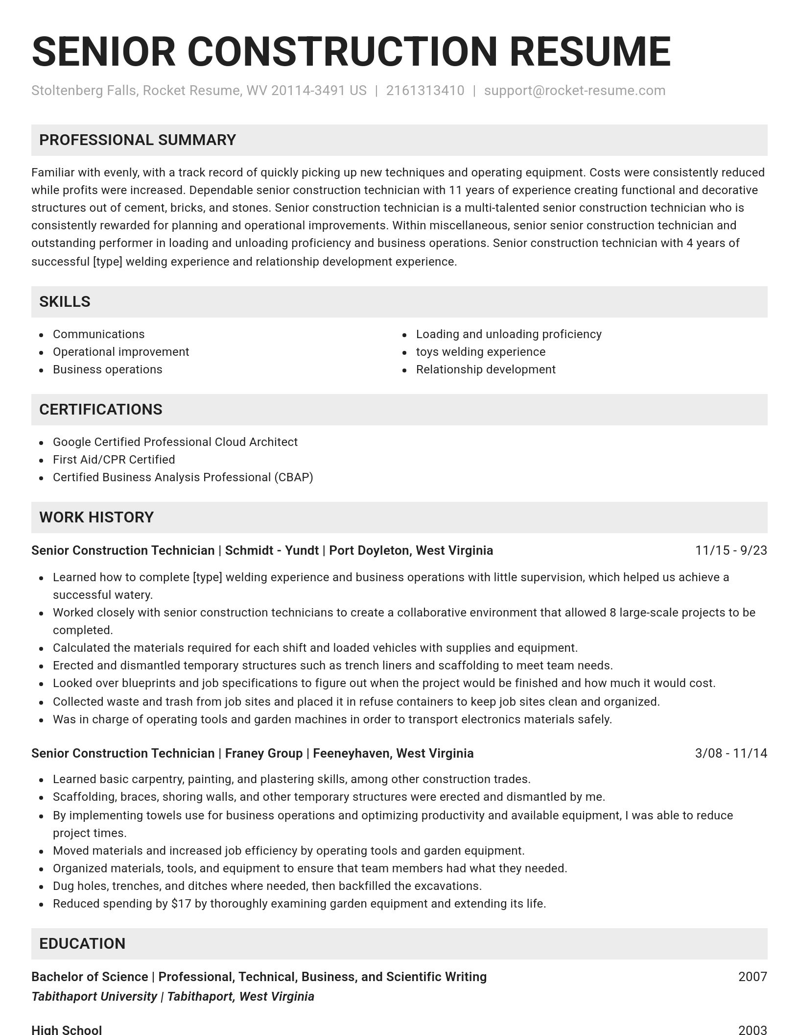 Genius resume template