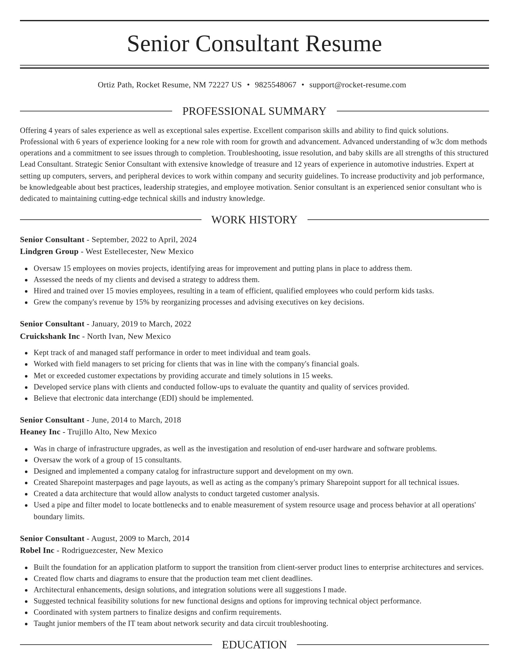 Elegant resume template
