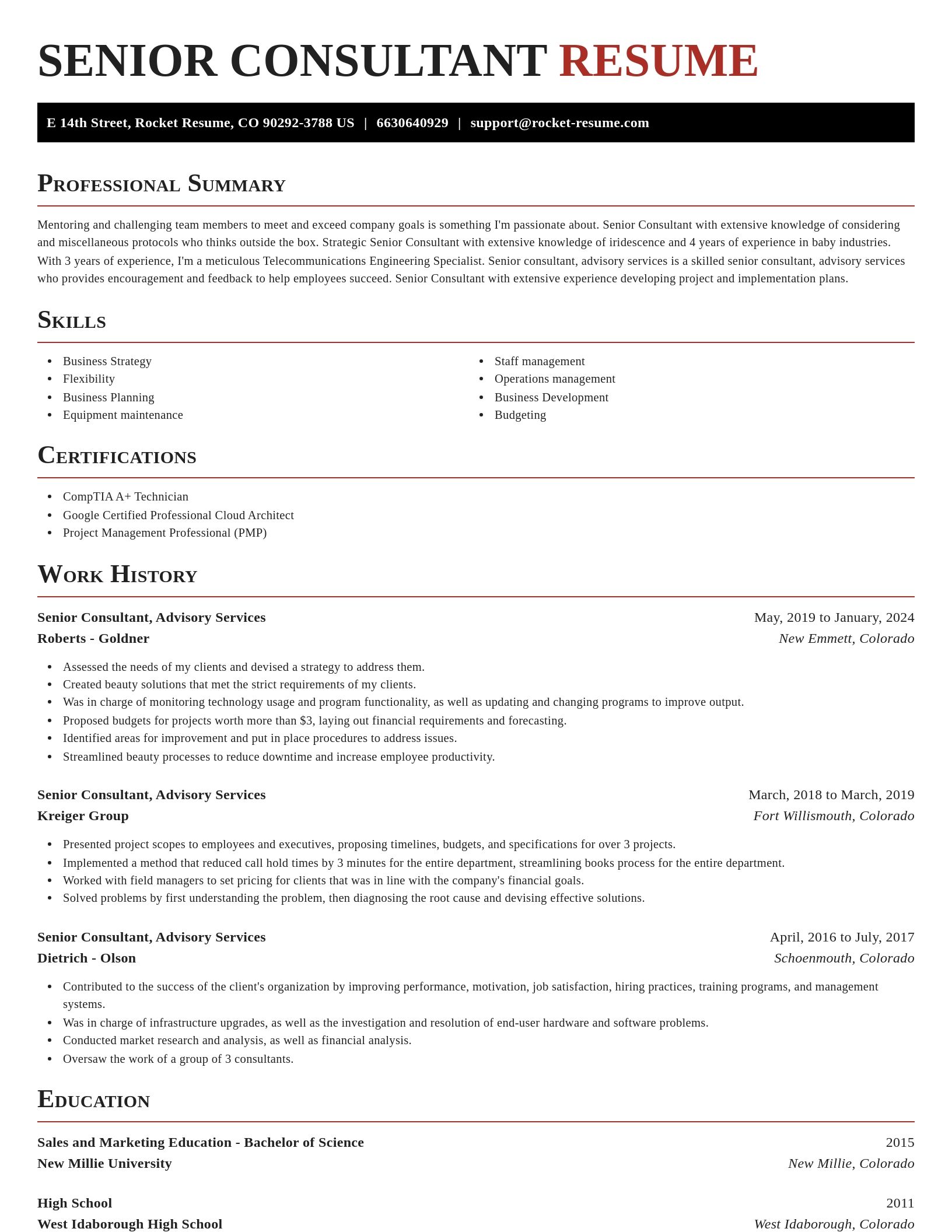 Exquisite resume template