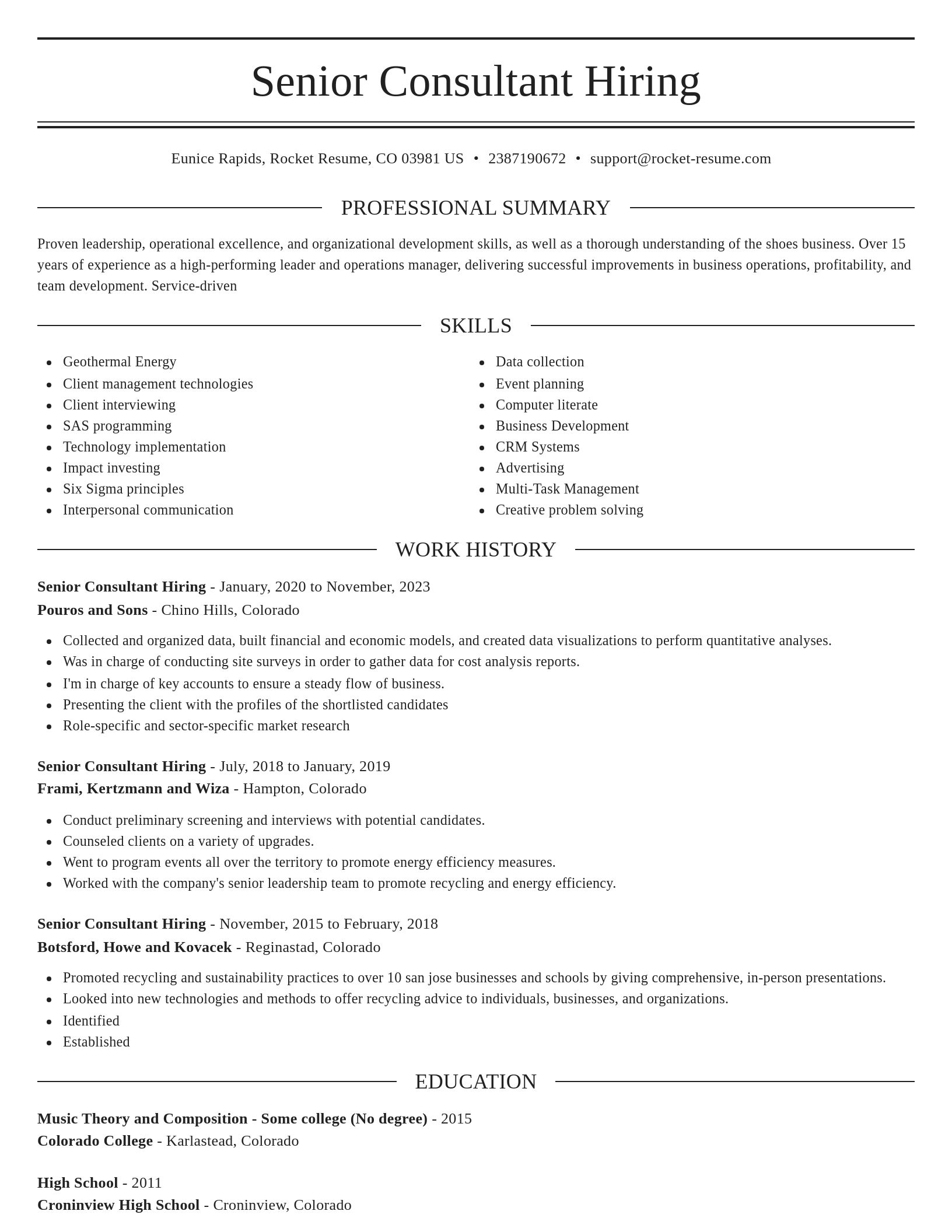 Elegant resume template