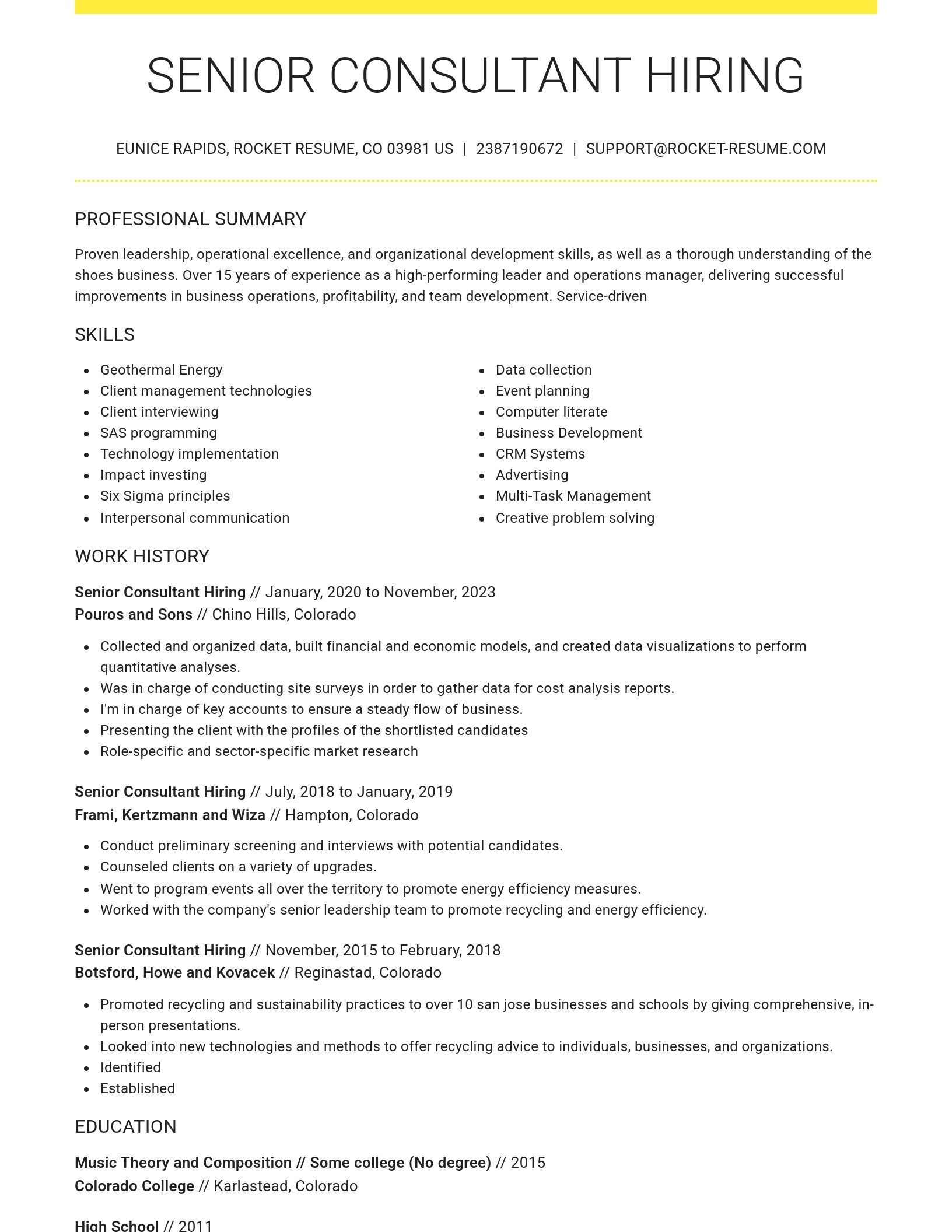 Grand resume template