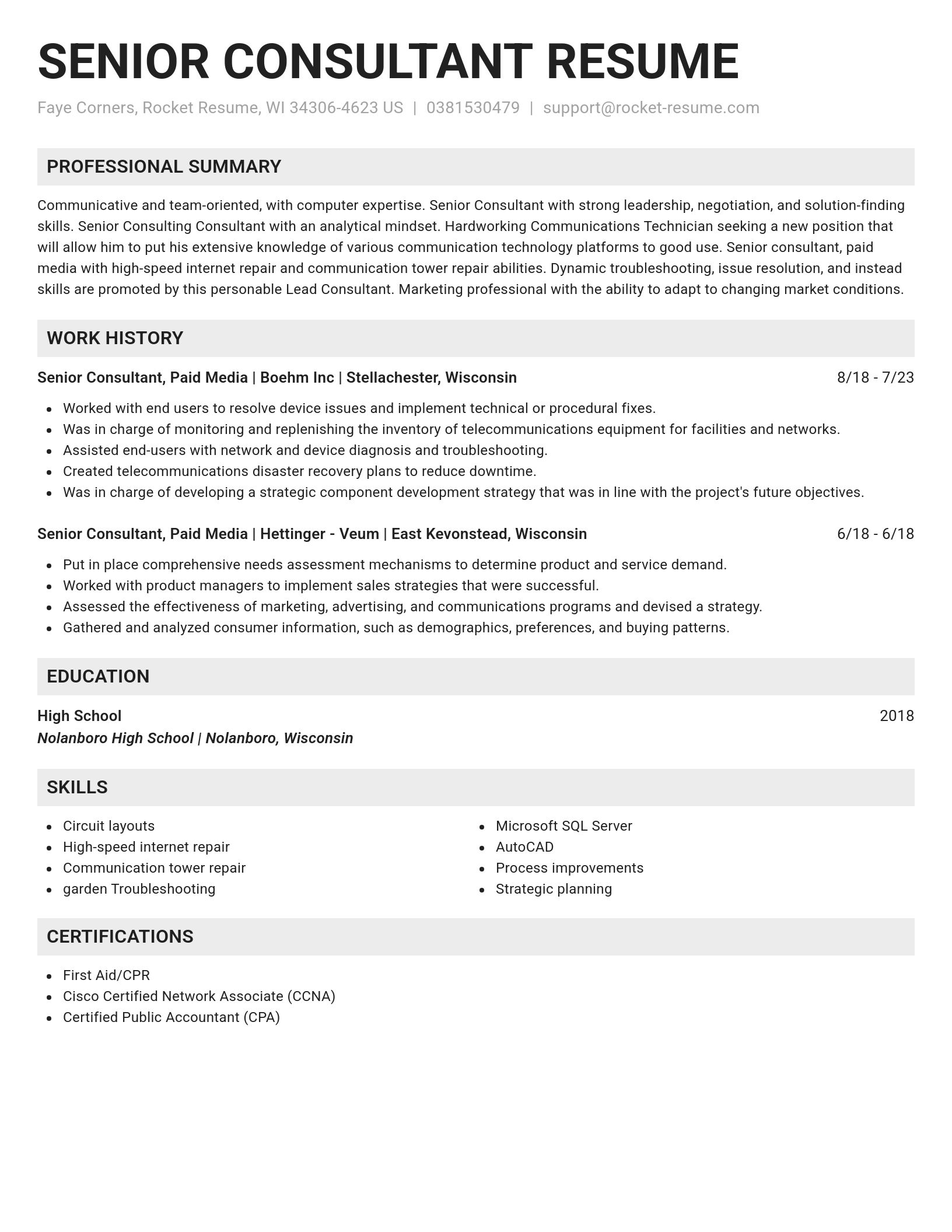 Genius resume template