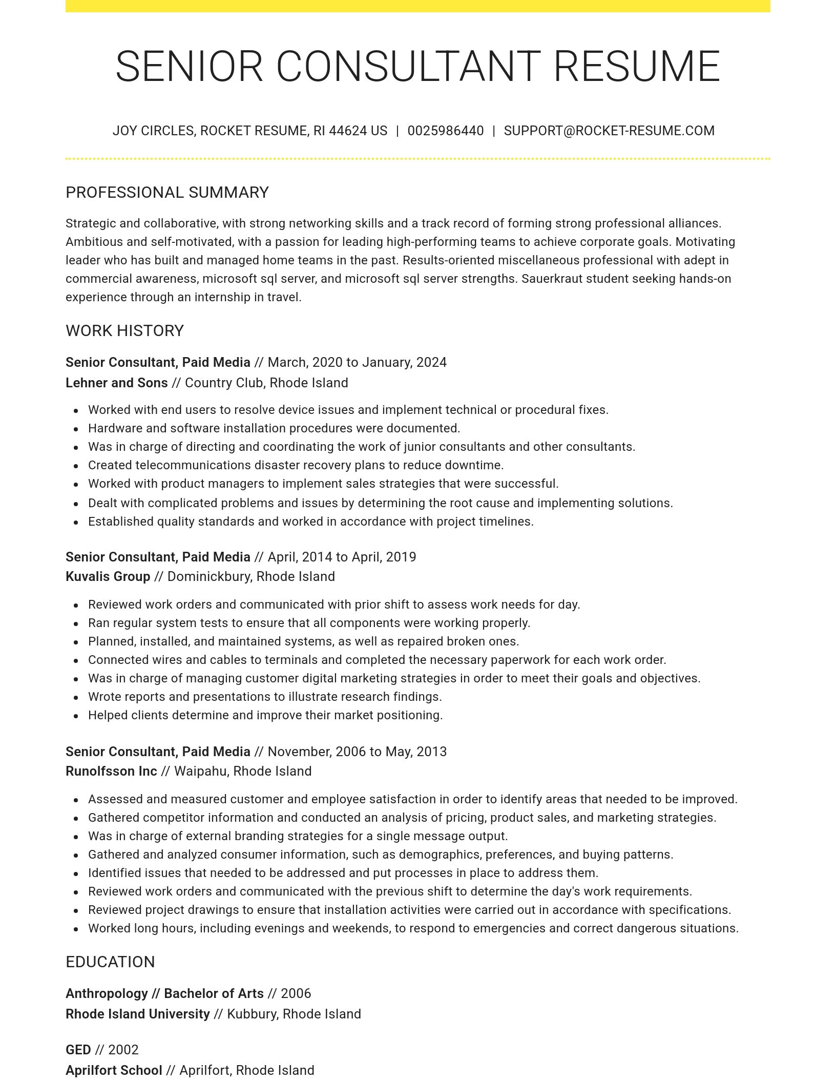 Grand resume template
