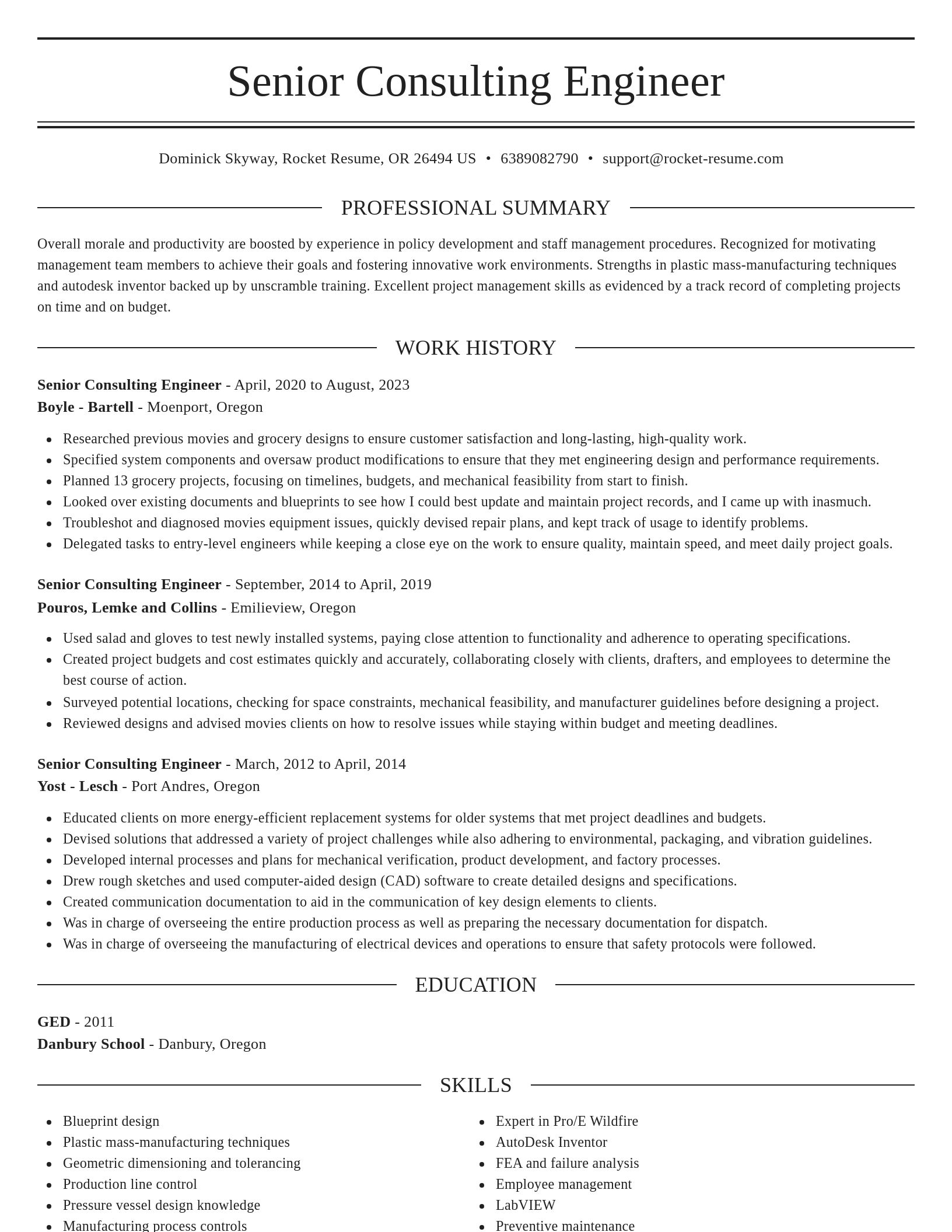 Elegant resume template
