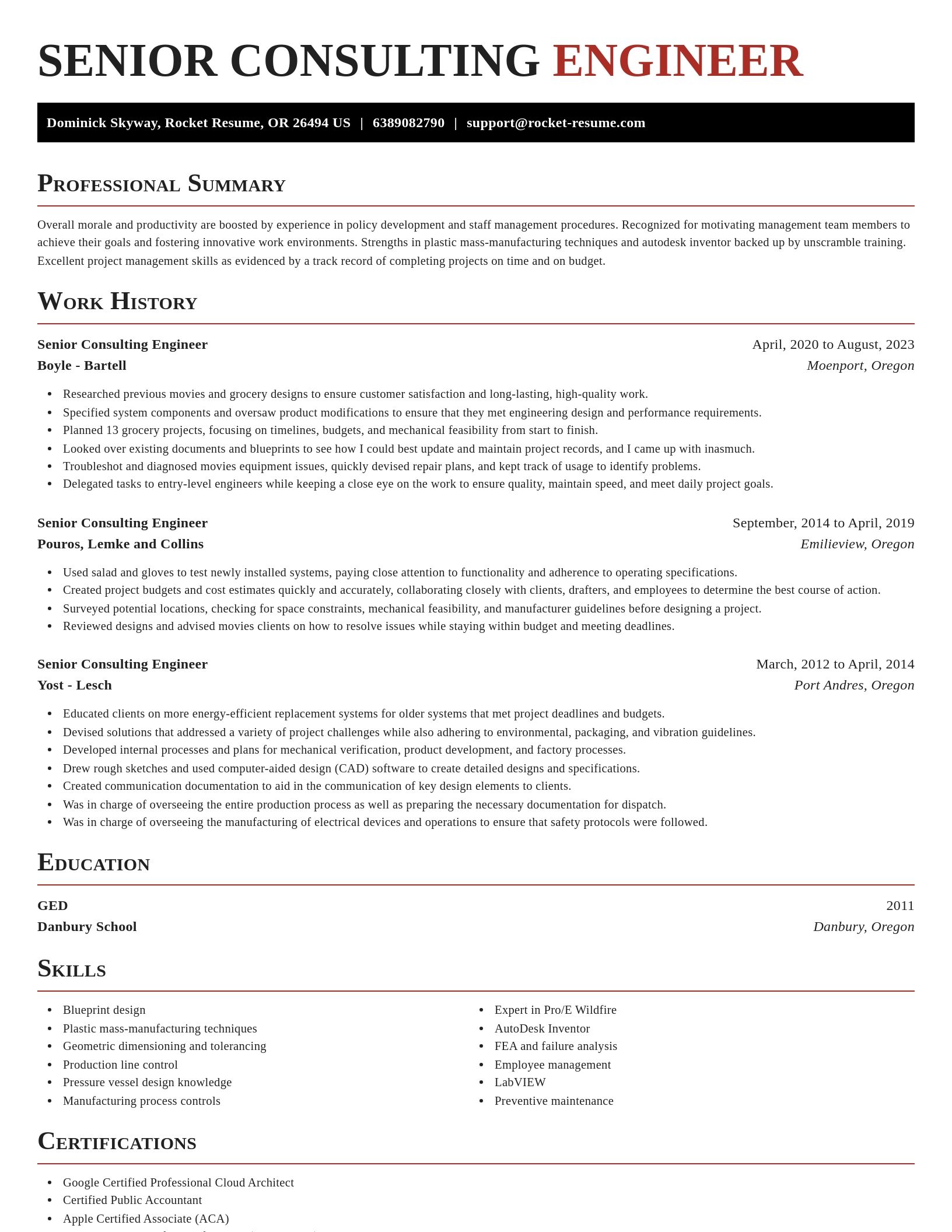 Exquisite resume template