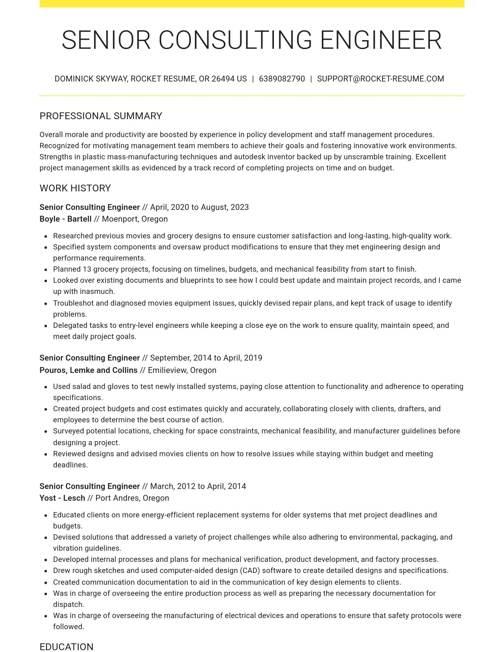 Grand resume template