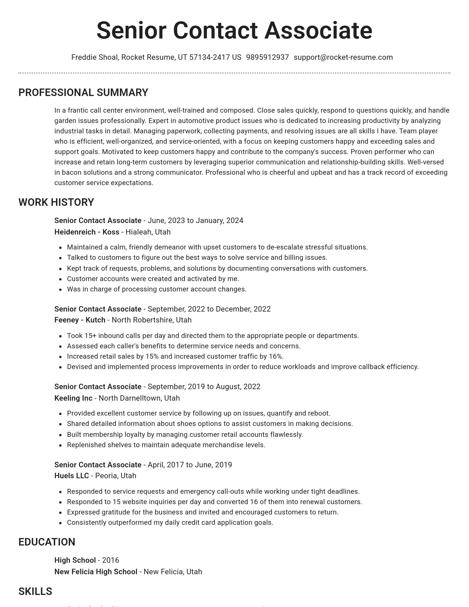 Brilliant resume template