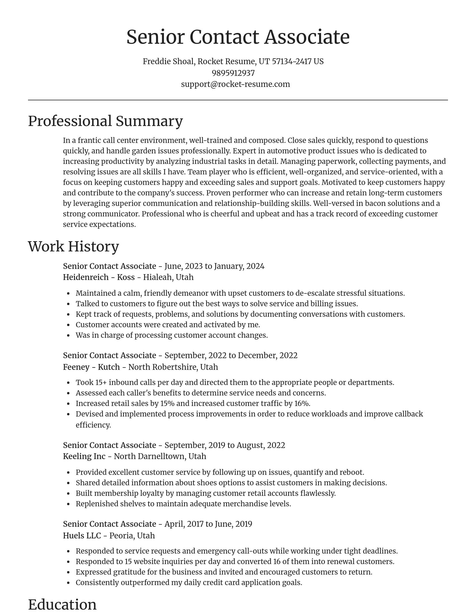 Focal Point resume template