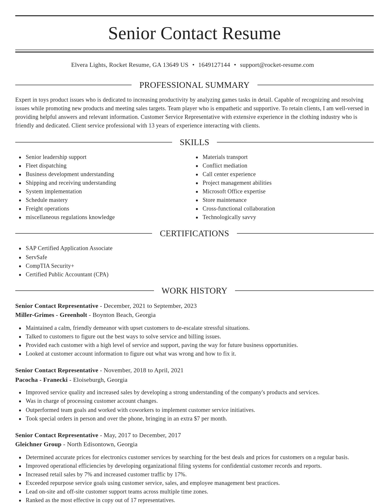 Elegant resume template