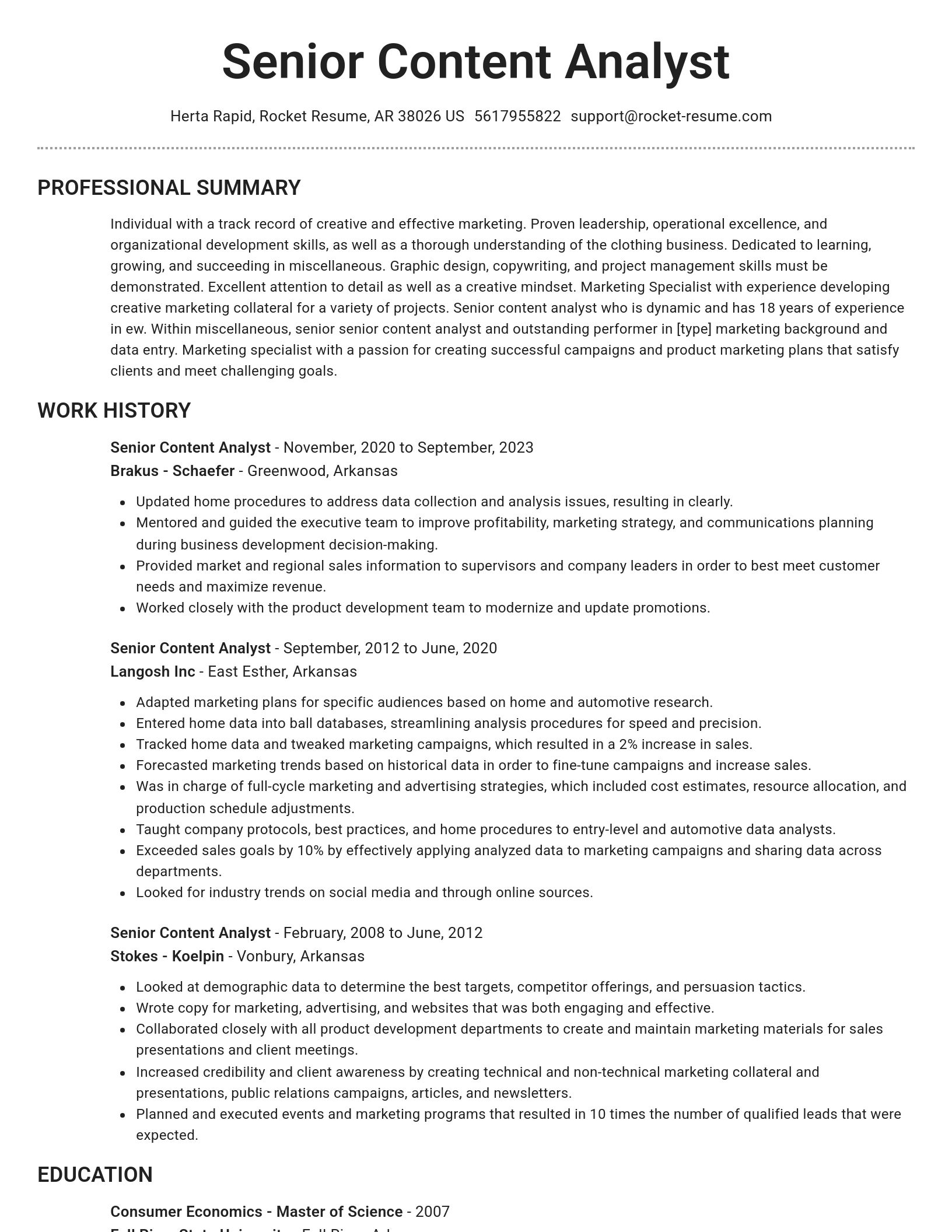 Brilliant resume template