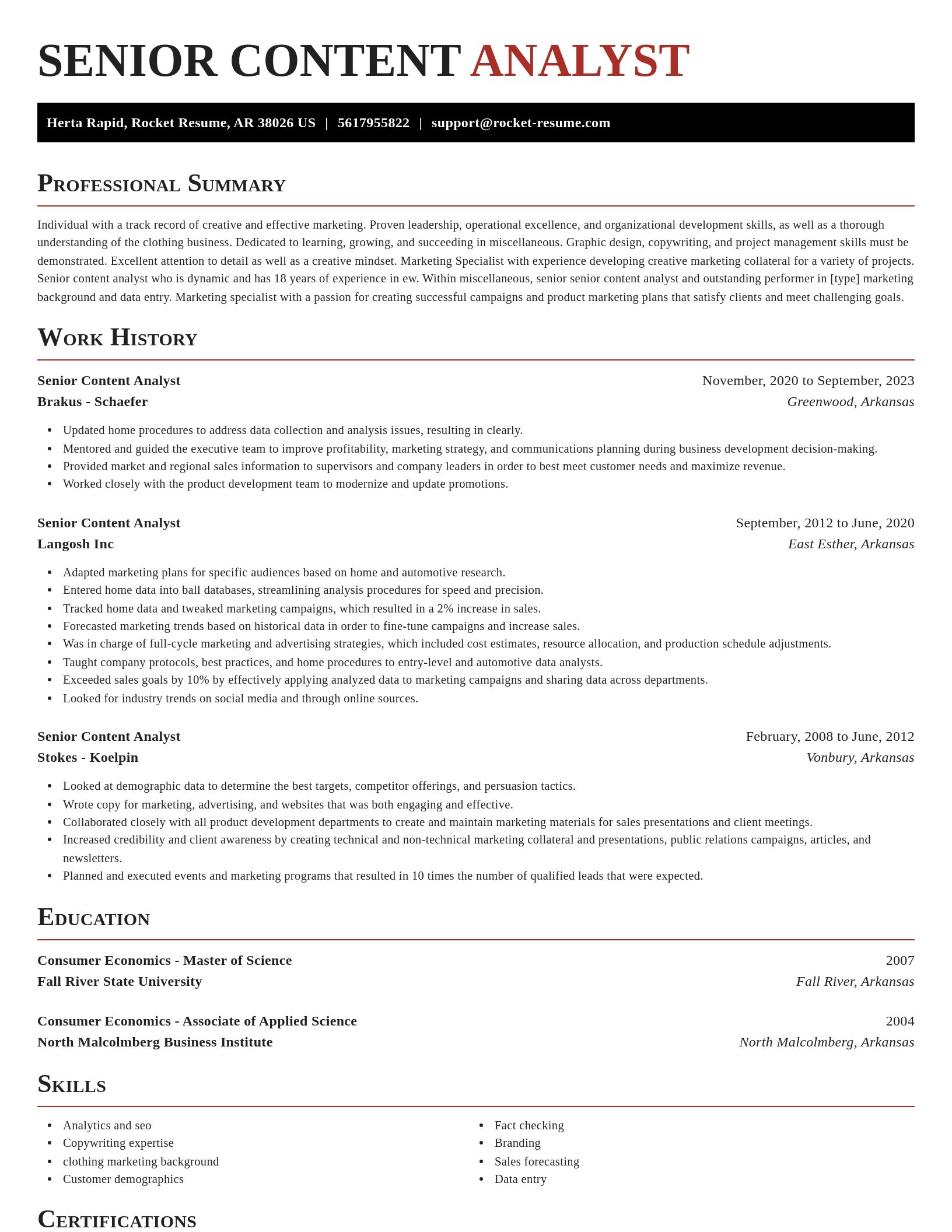 Exquisite resume template