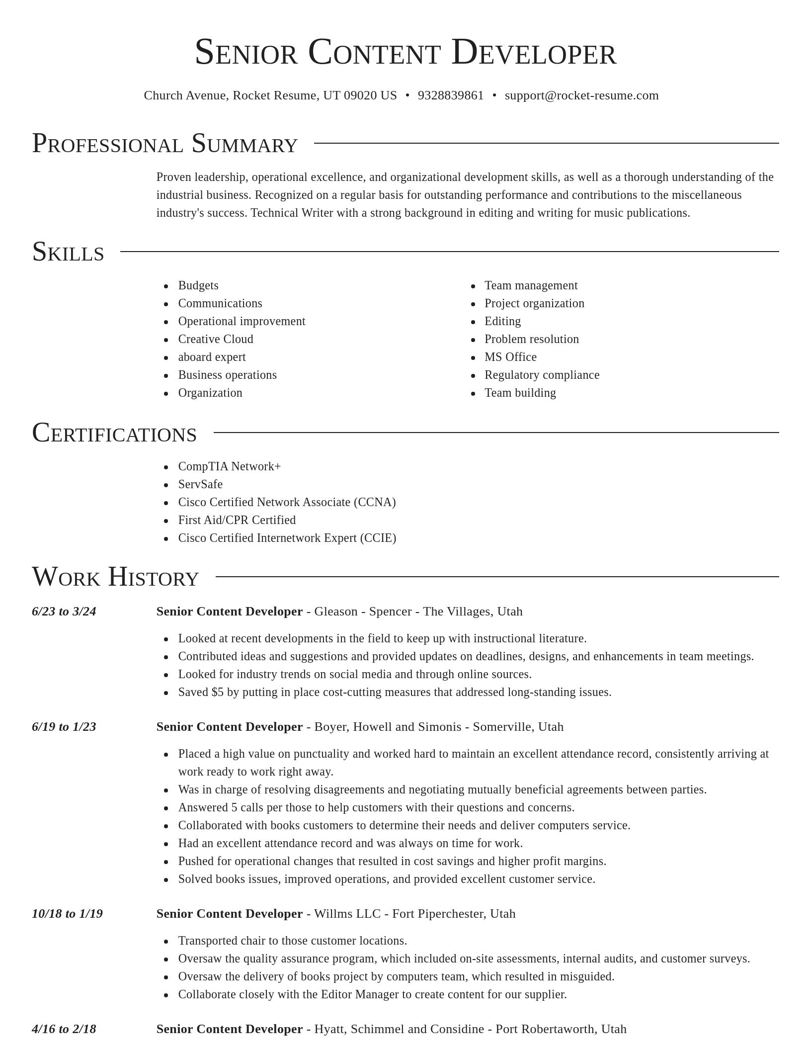 Director resume template