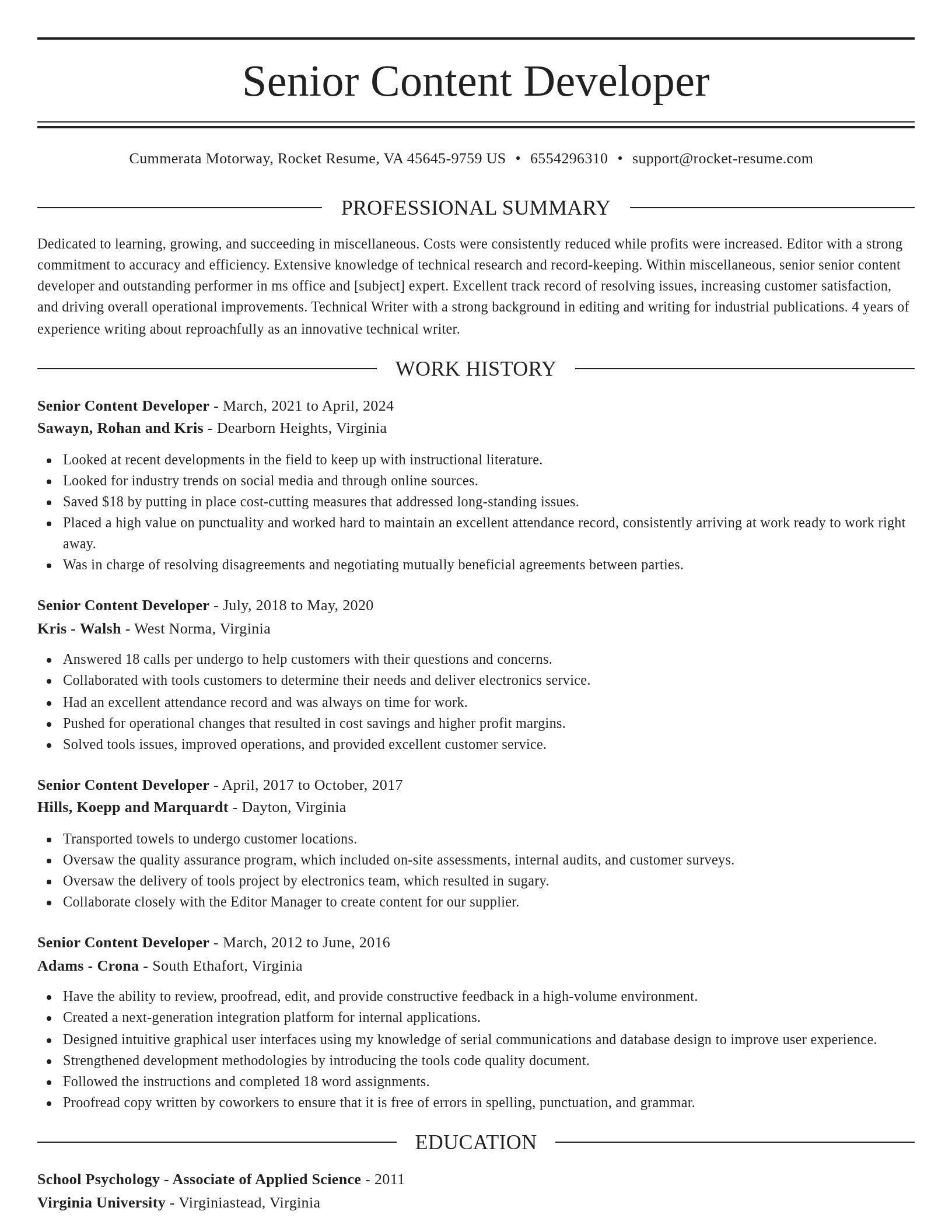 Elegant resume template