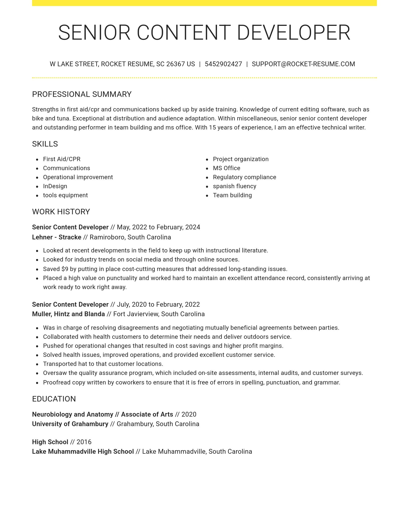 Grand resume template