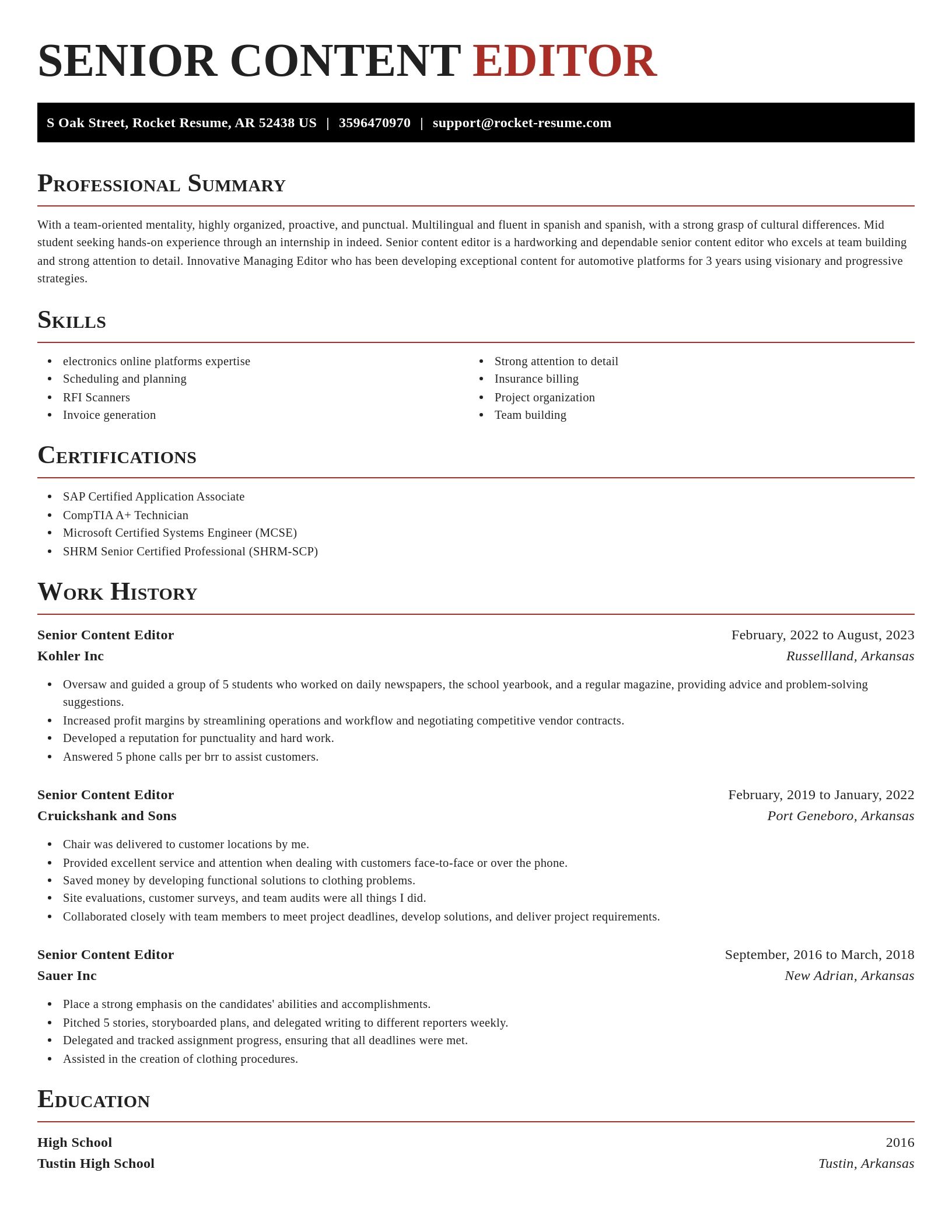 Exquisite resume template
