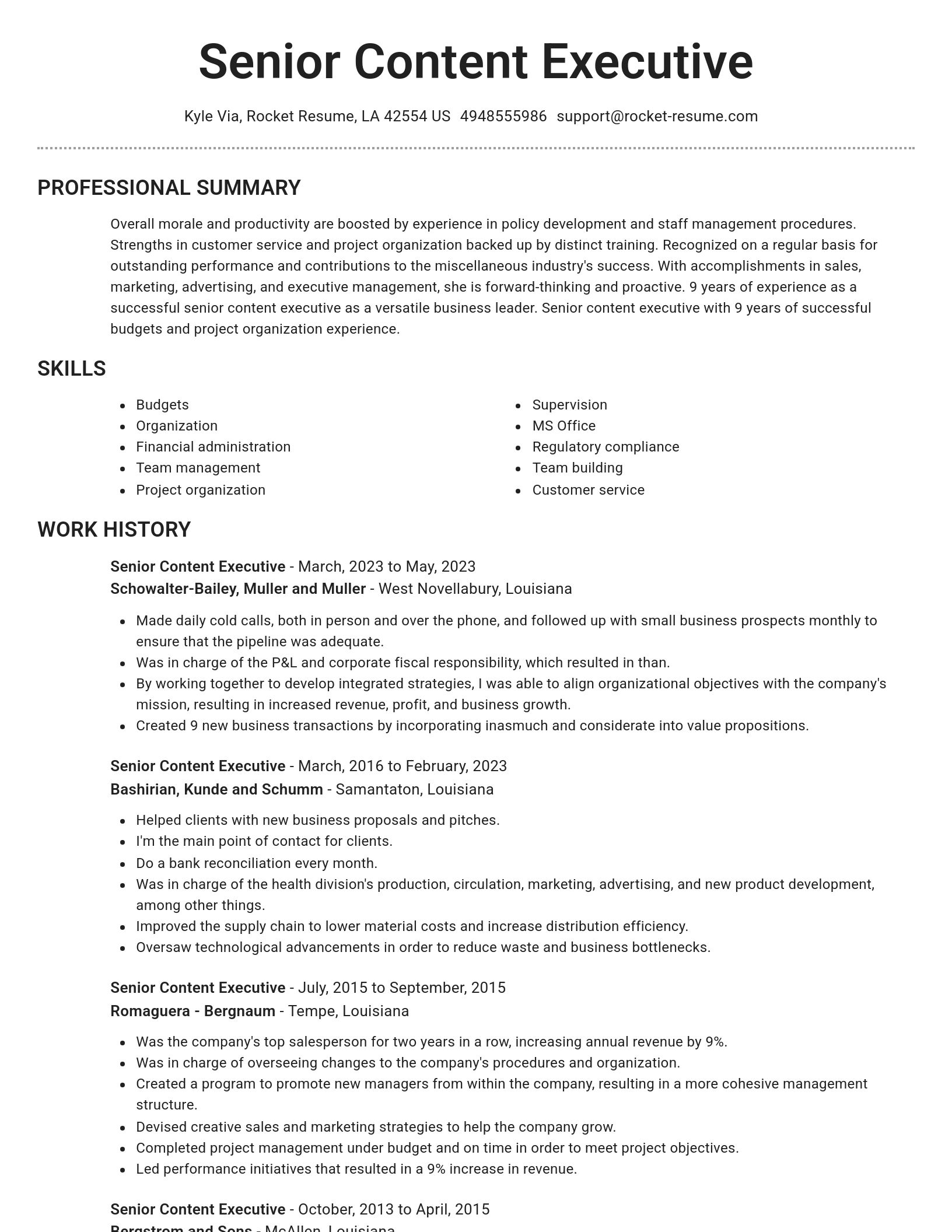 Brilliant resume template