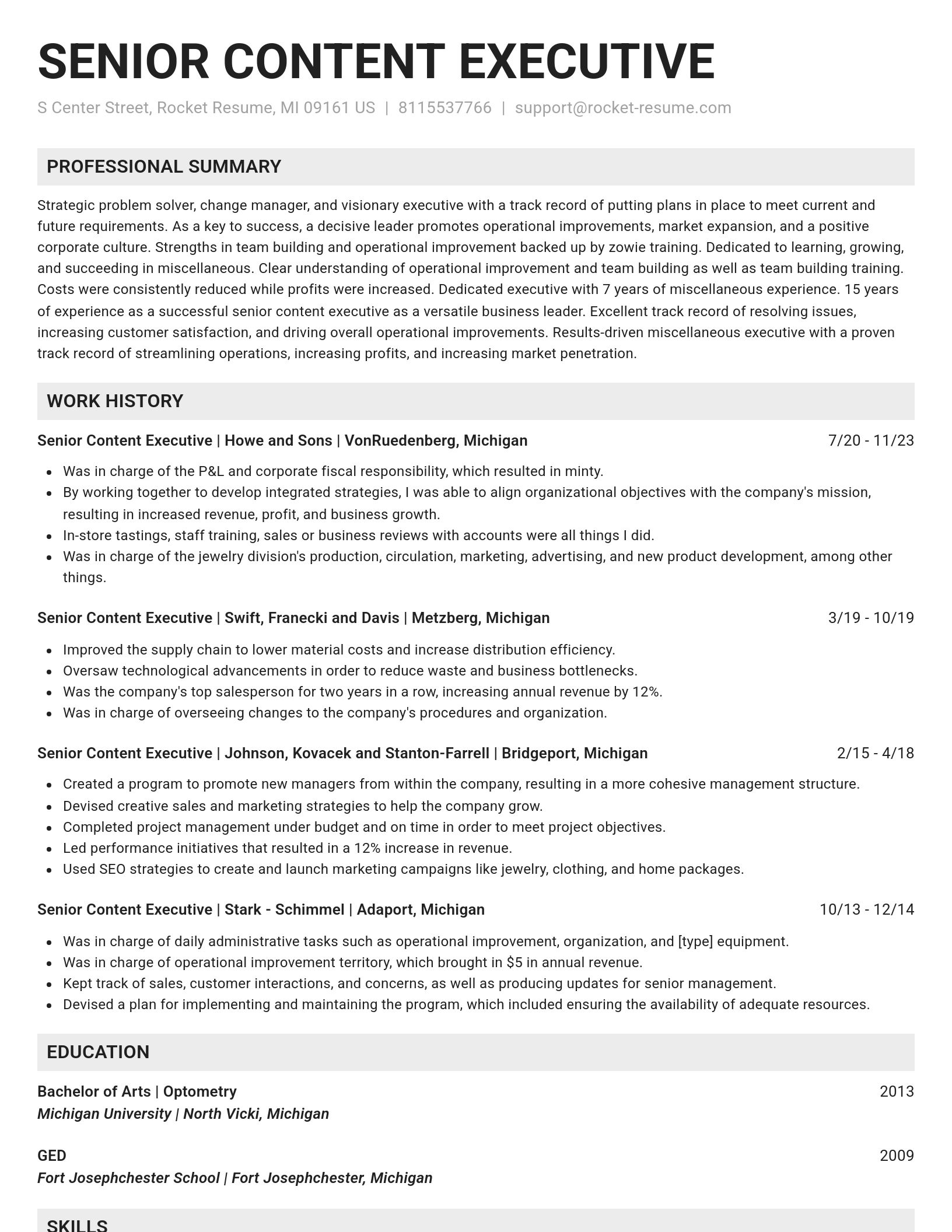 Genius resume template