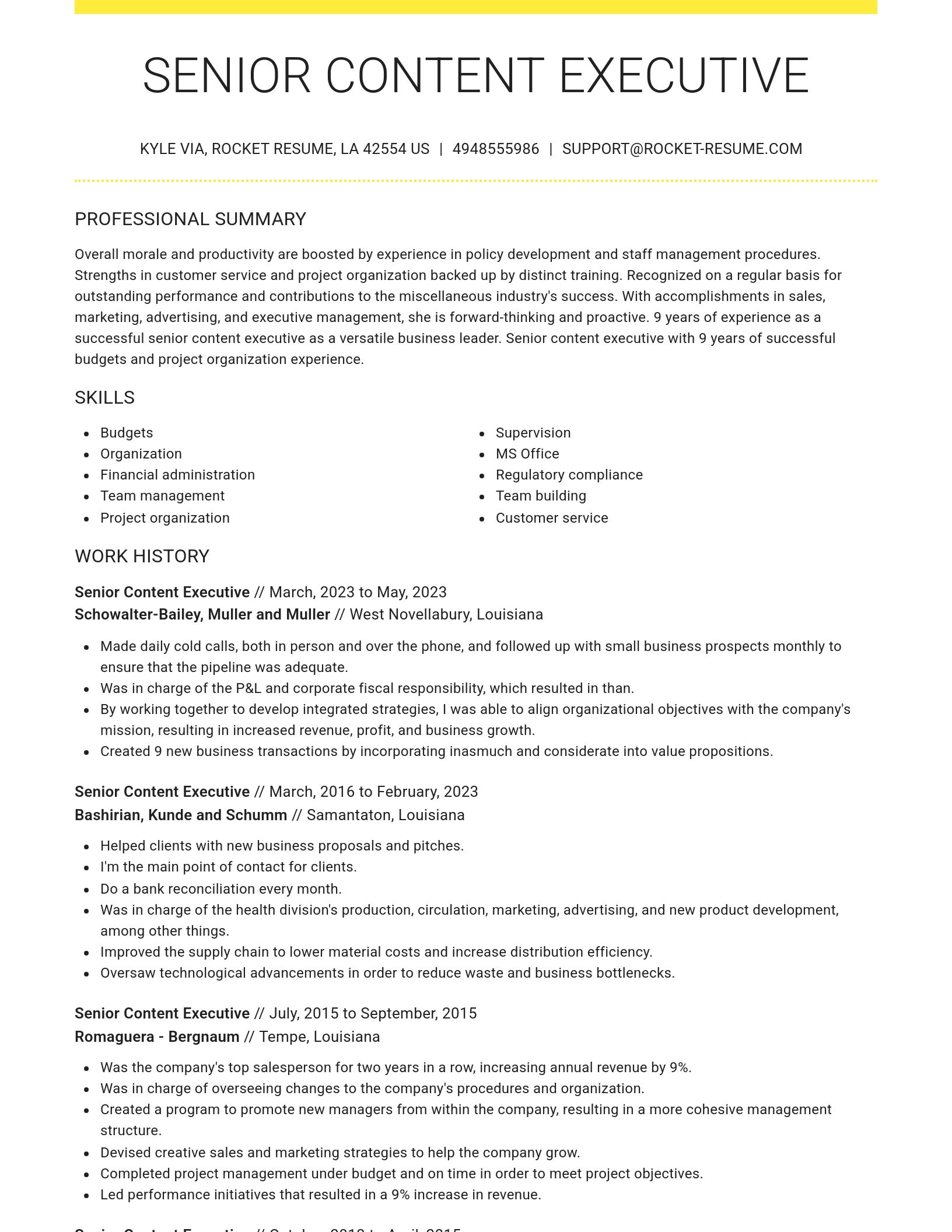 Grand resume template