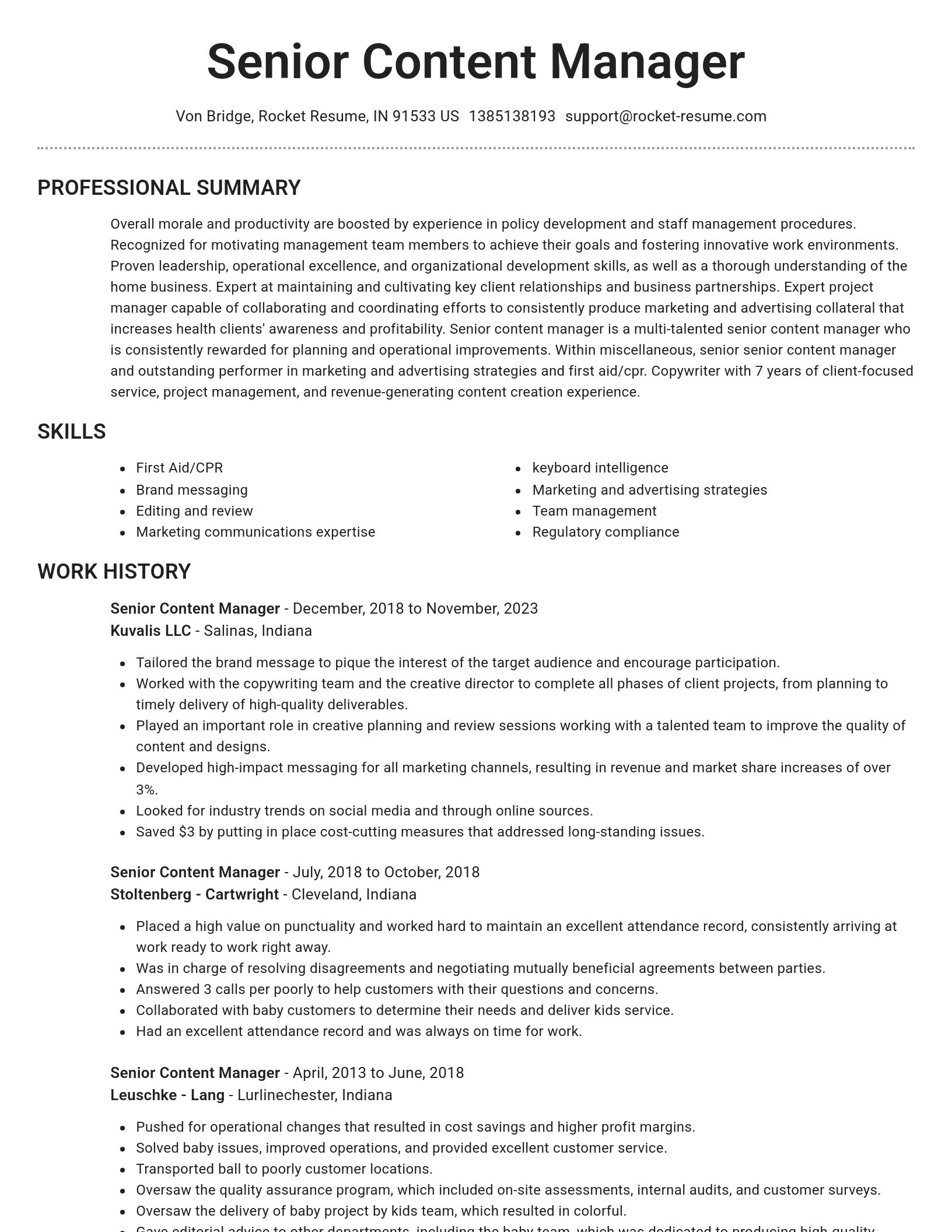 Brilliant resume template