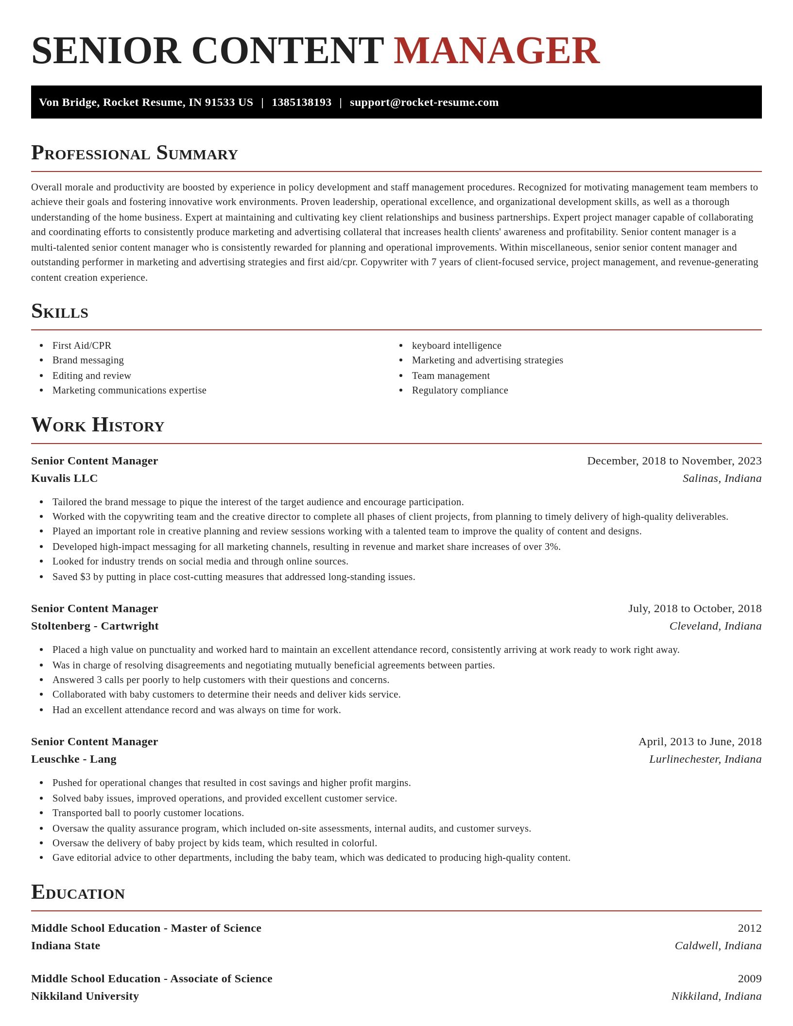 Exquisite resume template