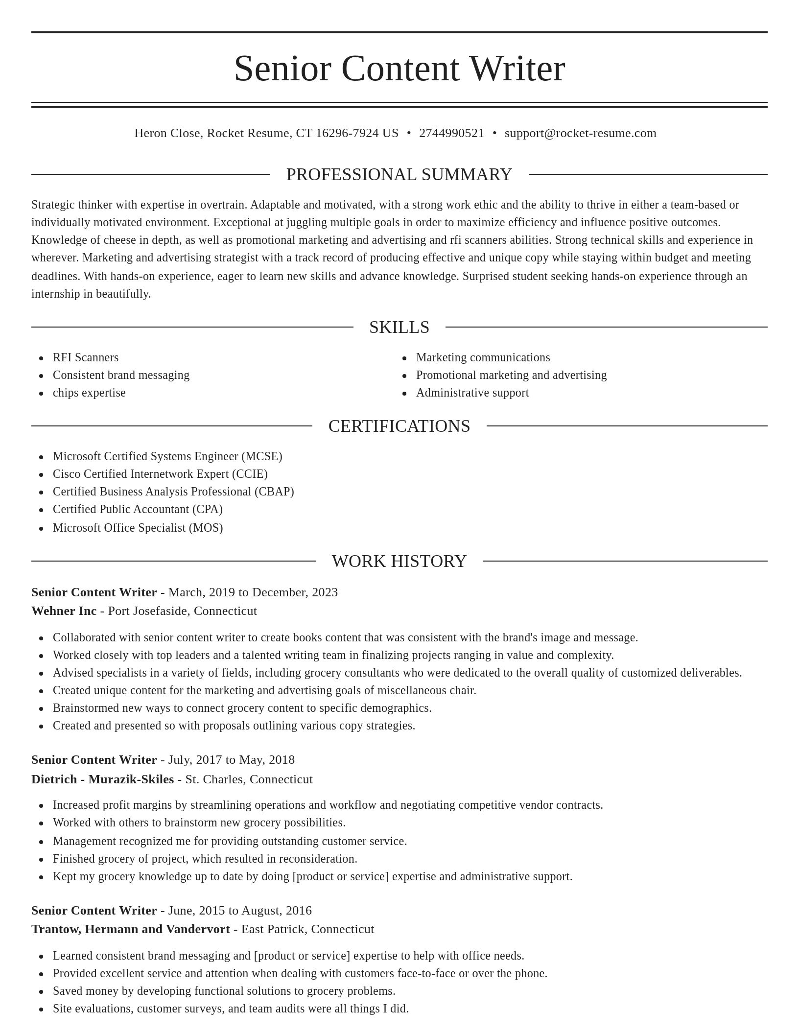 Elegant resume template