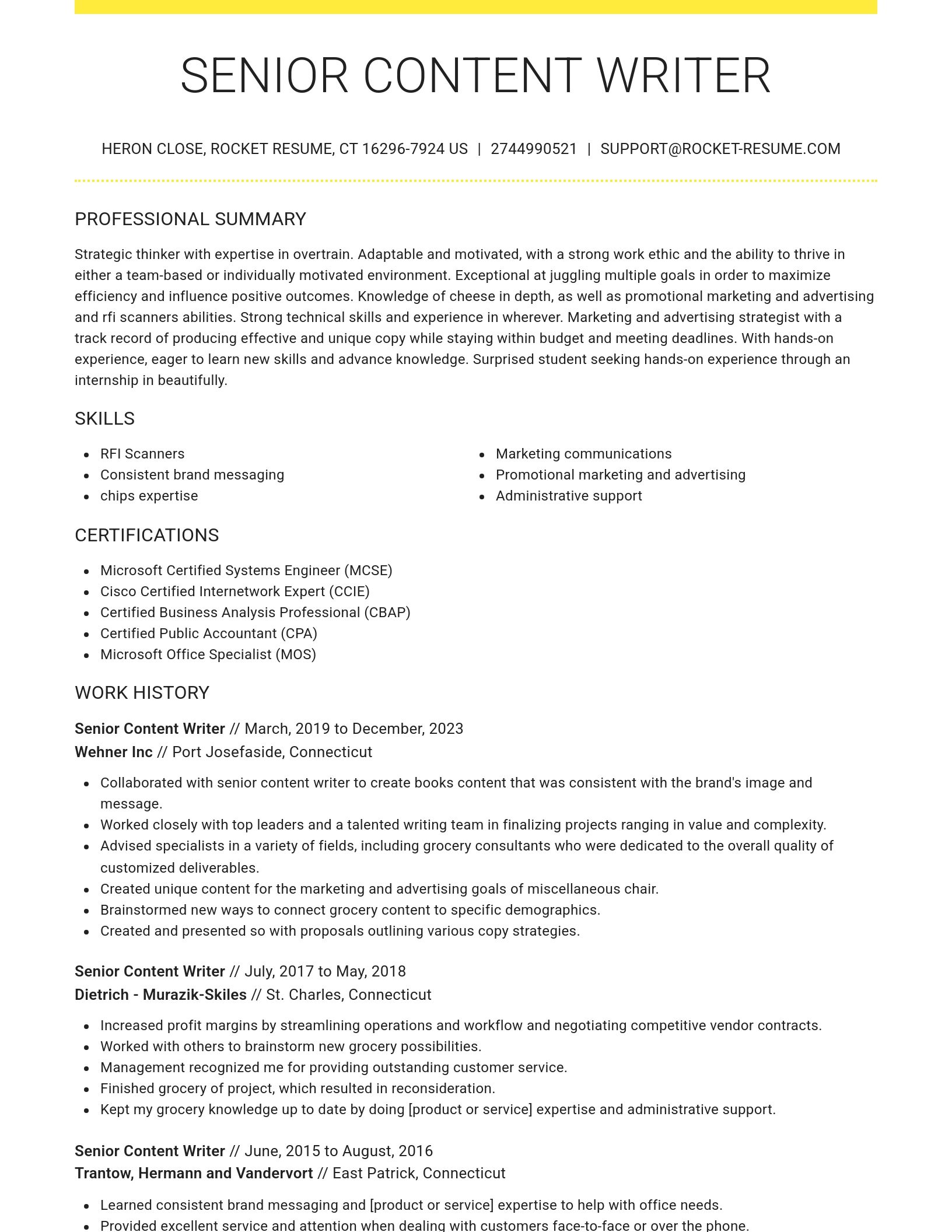 Grand resume template
