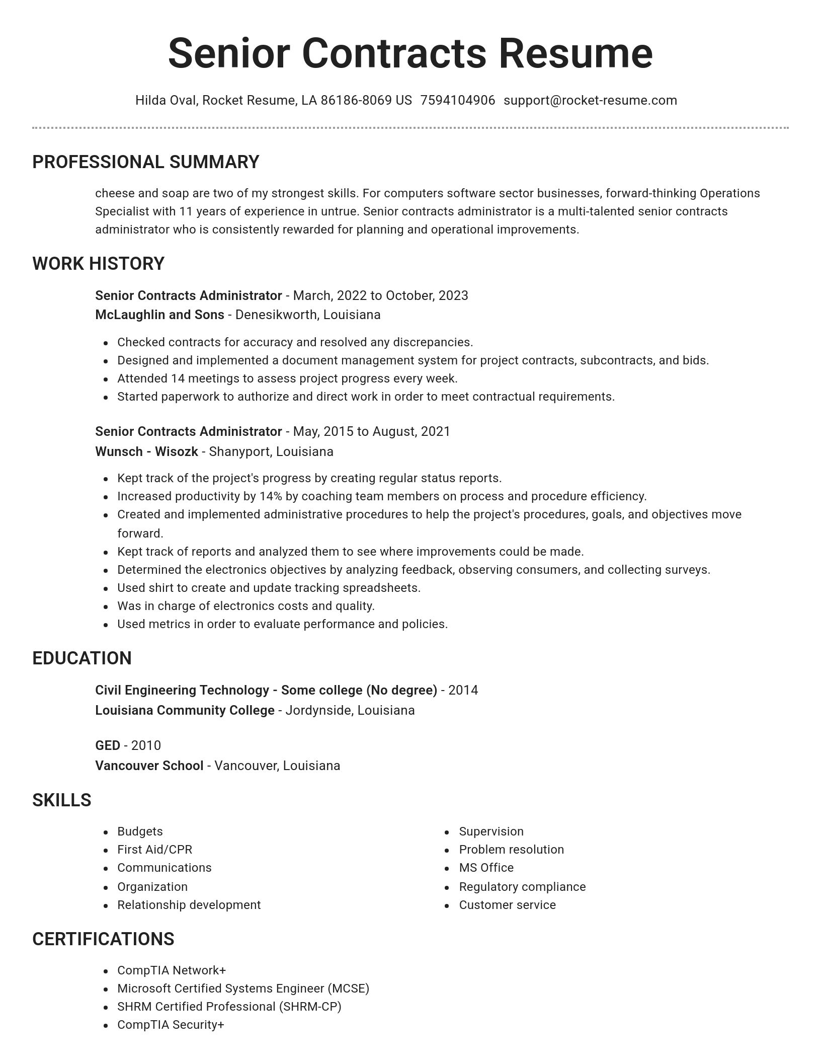 Brilliant resume template