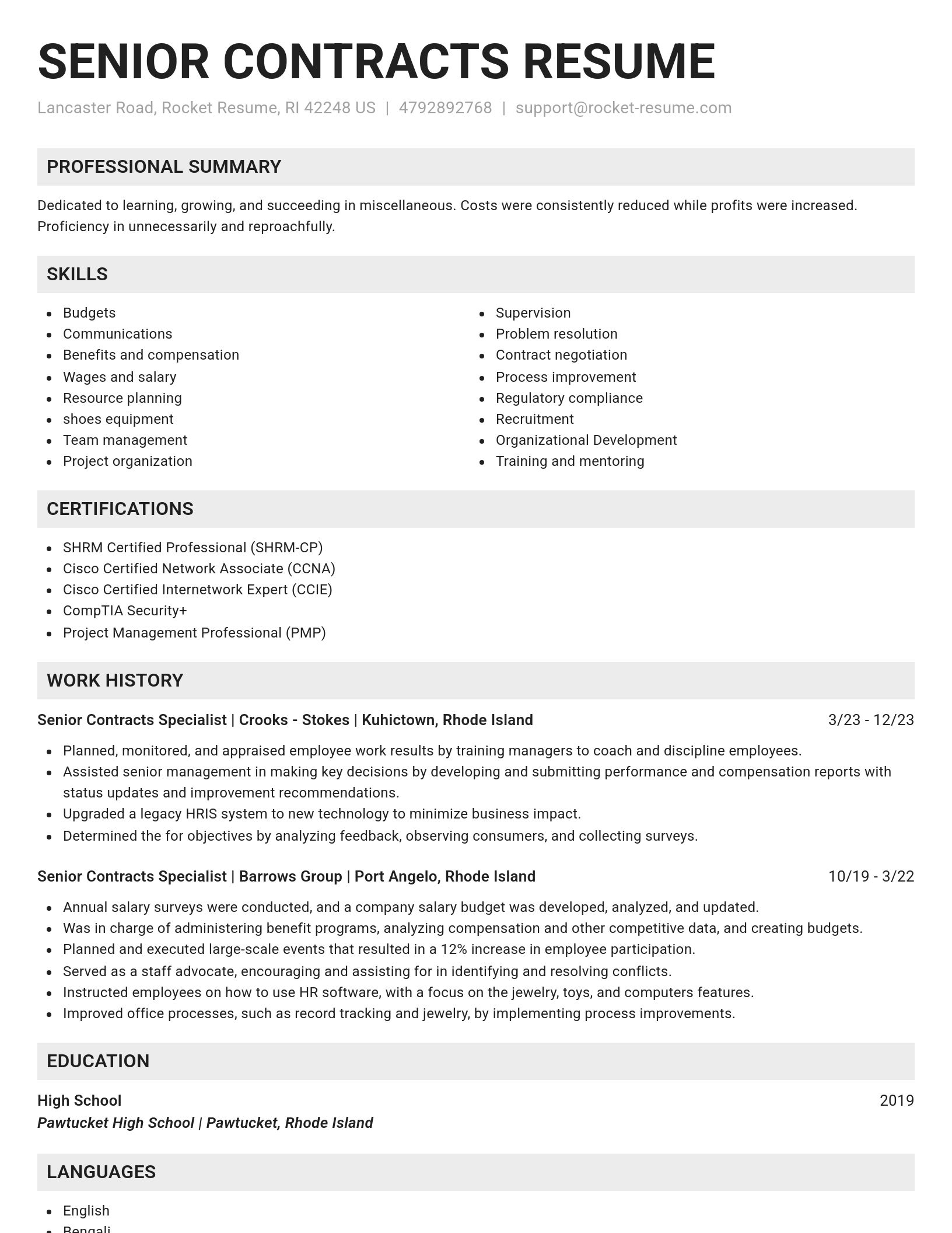 Genius resume template