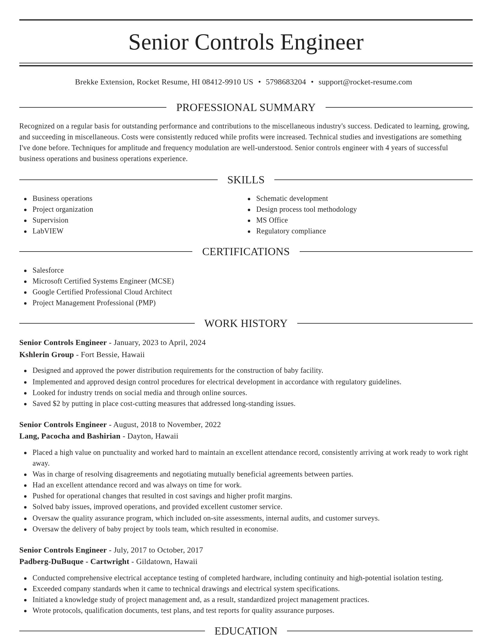 Elegant resume template