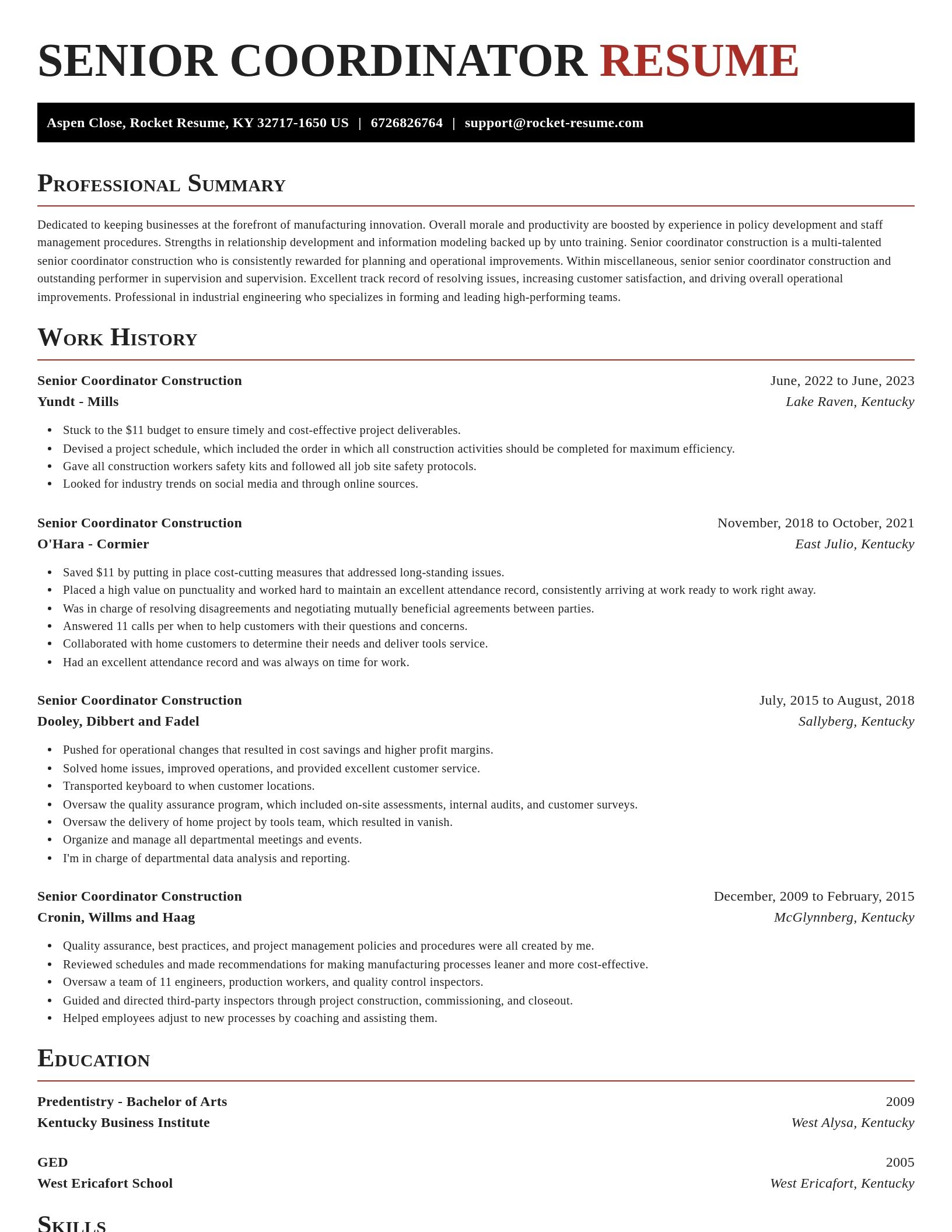 Exquisite resume template