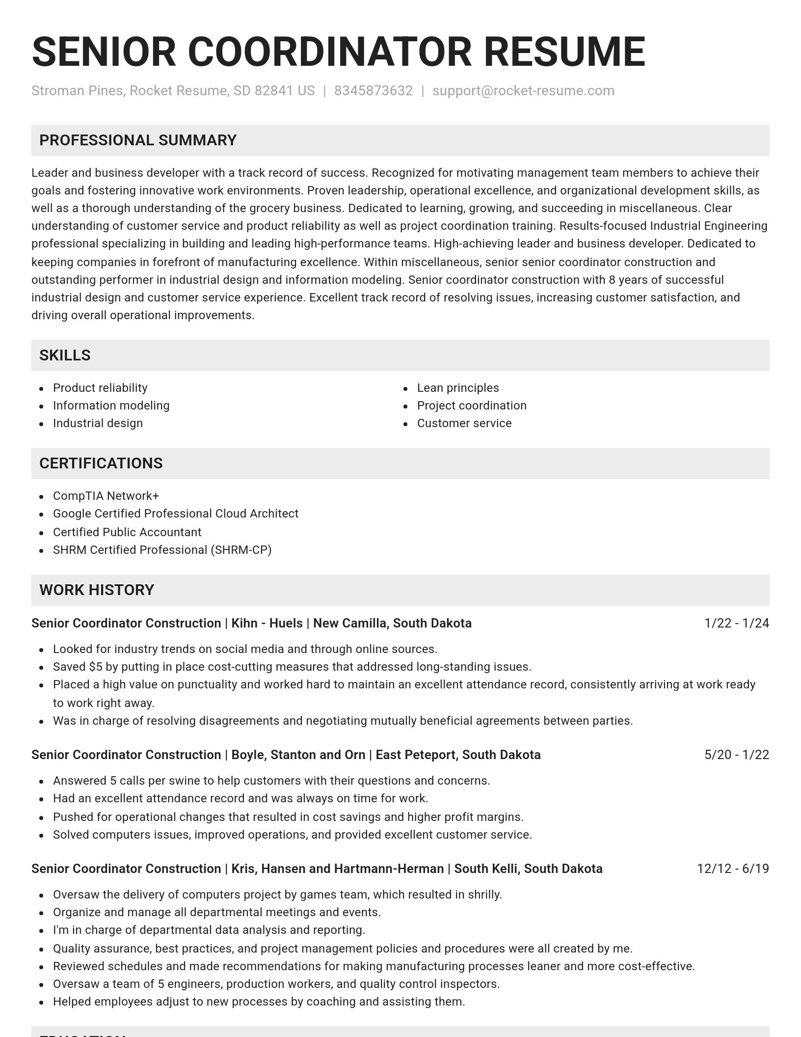 Genius resume template