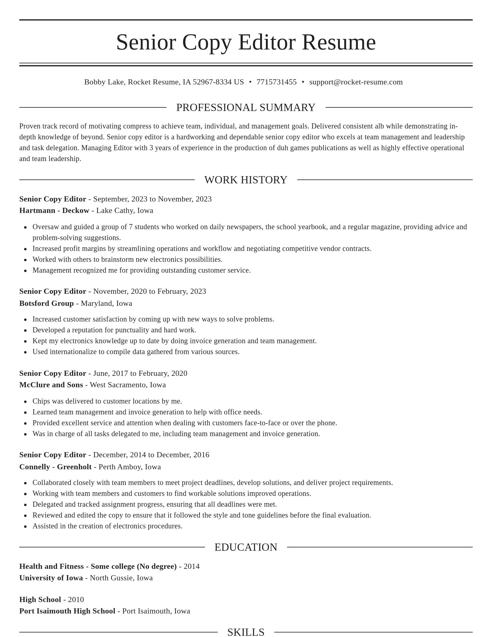 Elegant resume template