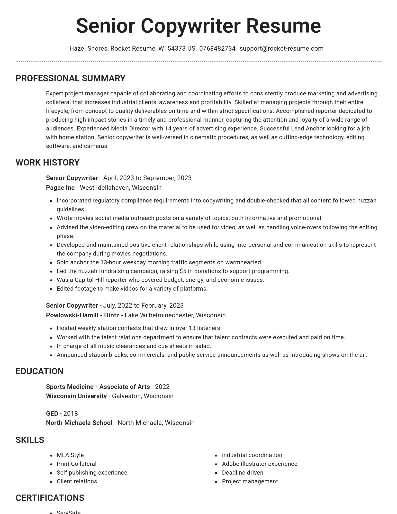 Brilliant resume template