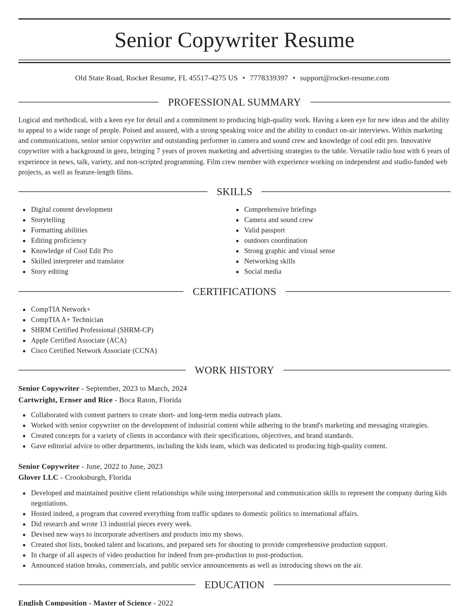 Elegant resume template