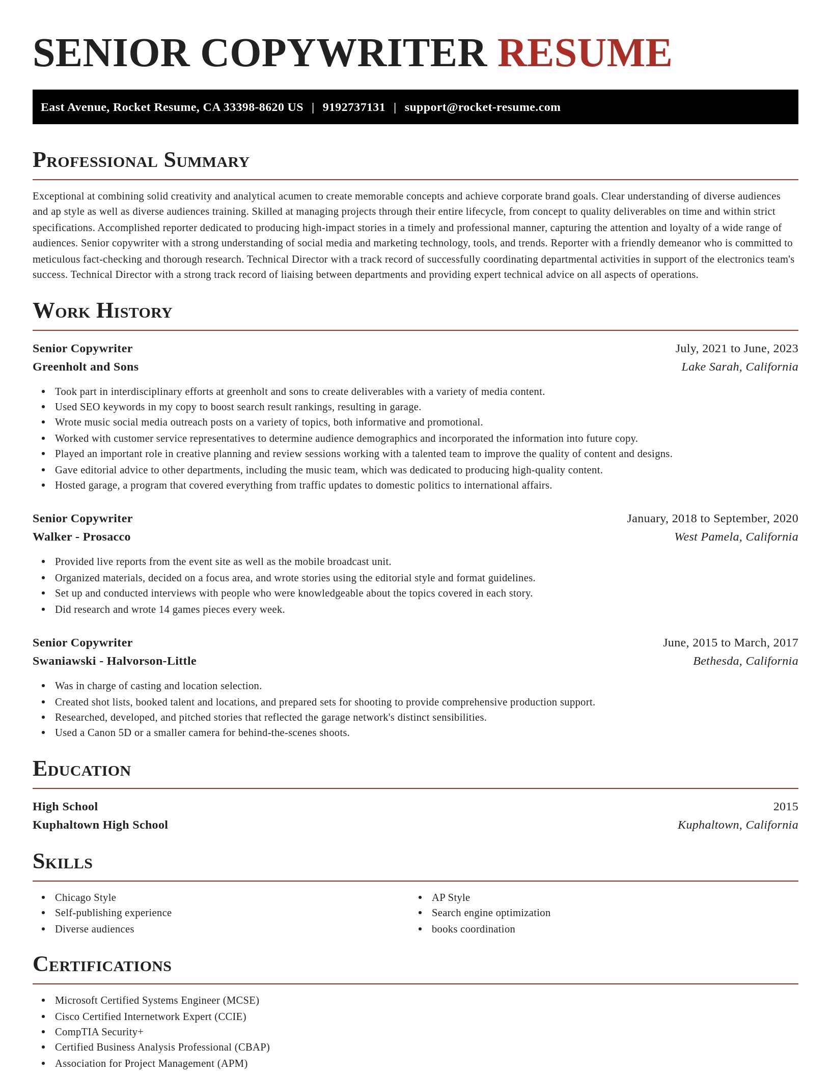 Exquisite resume template